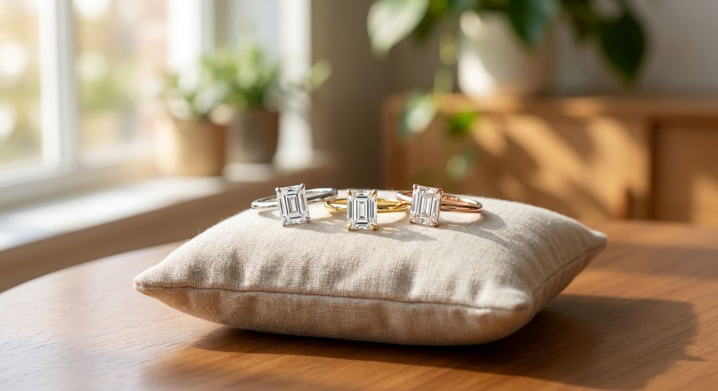 Best emerald cut lab-grown diamond engagement rings in 2026