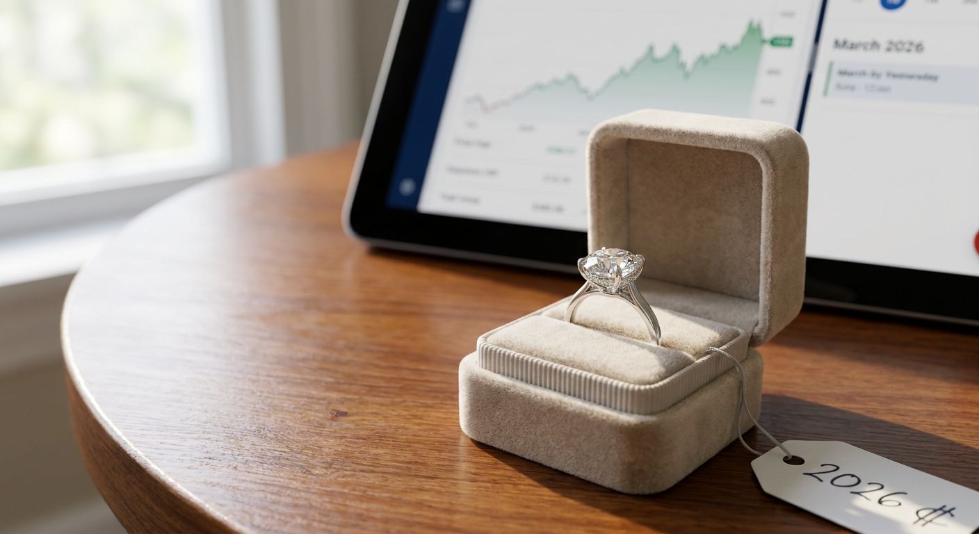 How much does a lab grown diamond engagement ring cost in 2026?