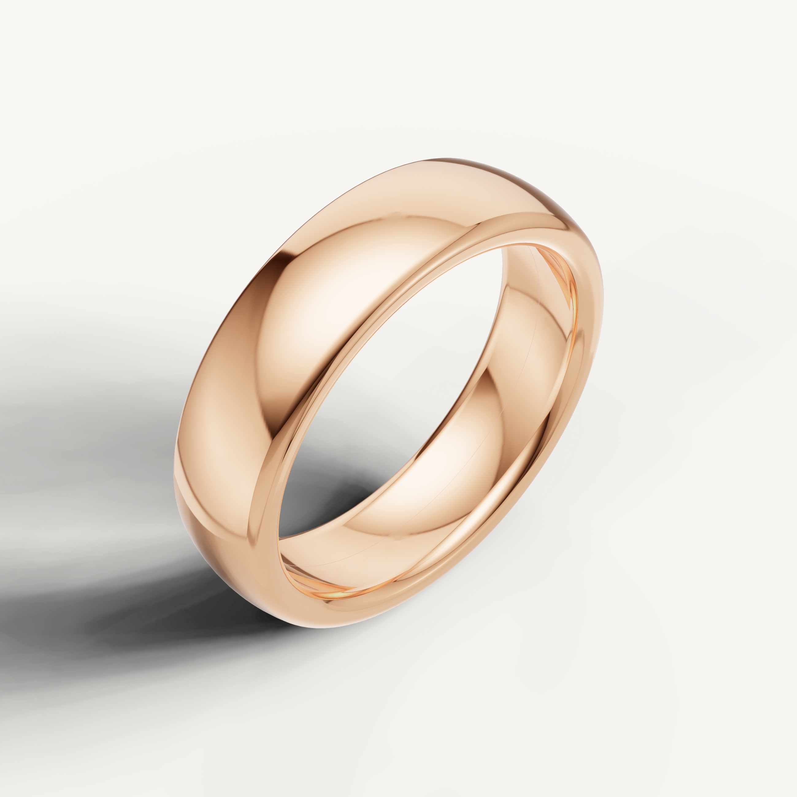 Modern rose gold plain wedding ring with sleek luxury finish by Raul Diamonds