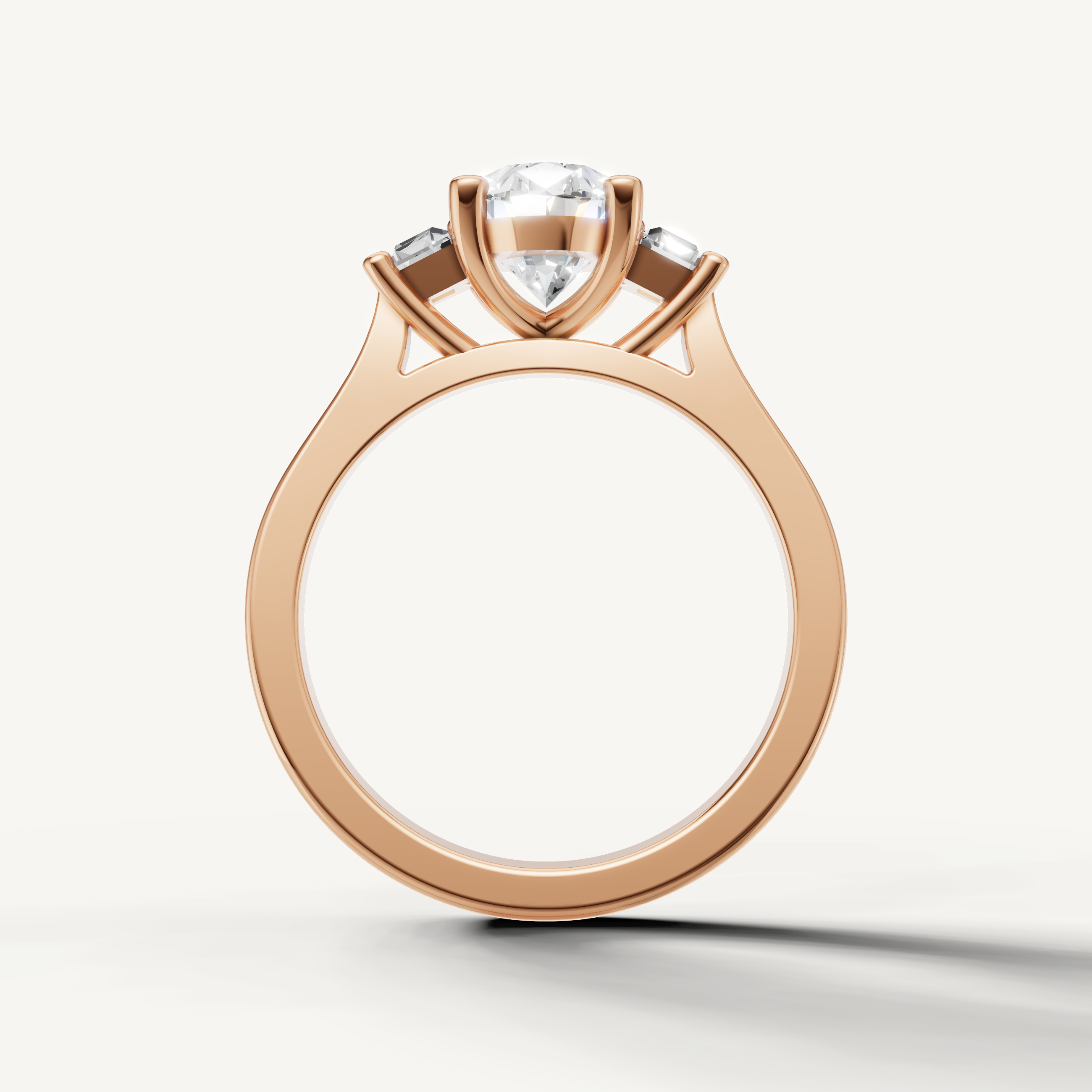 Luxury Rose Gold Oval Engagement Ring for Women