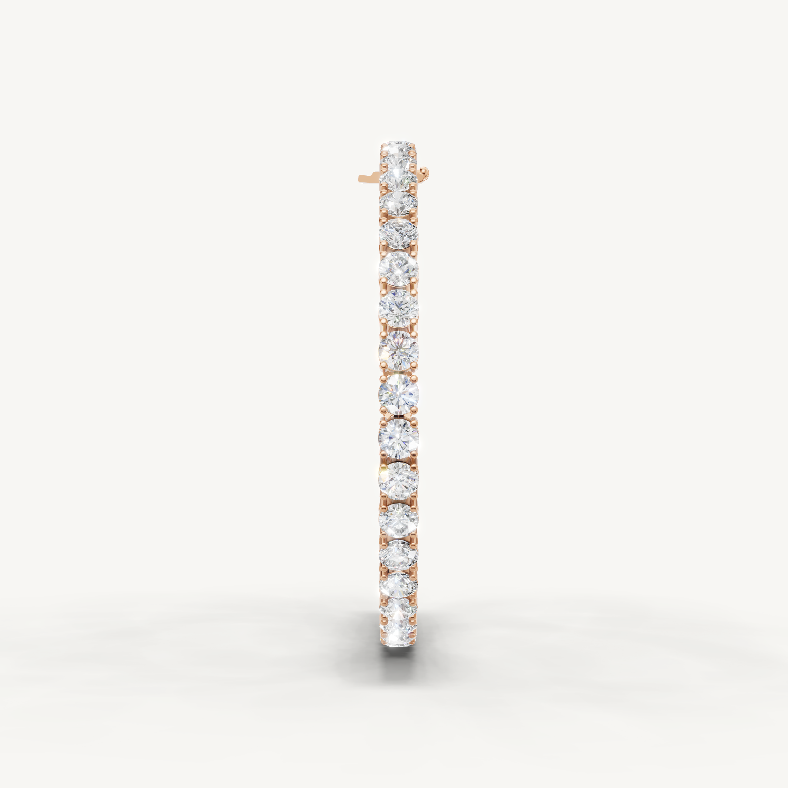 Luxury Rose Gold Diamond Tennis Bracelet with Round Lab Grown Diamonds by Raul Diamonds