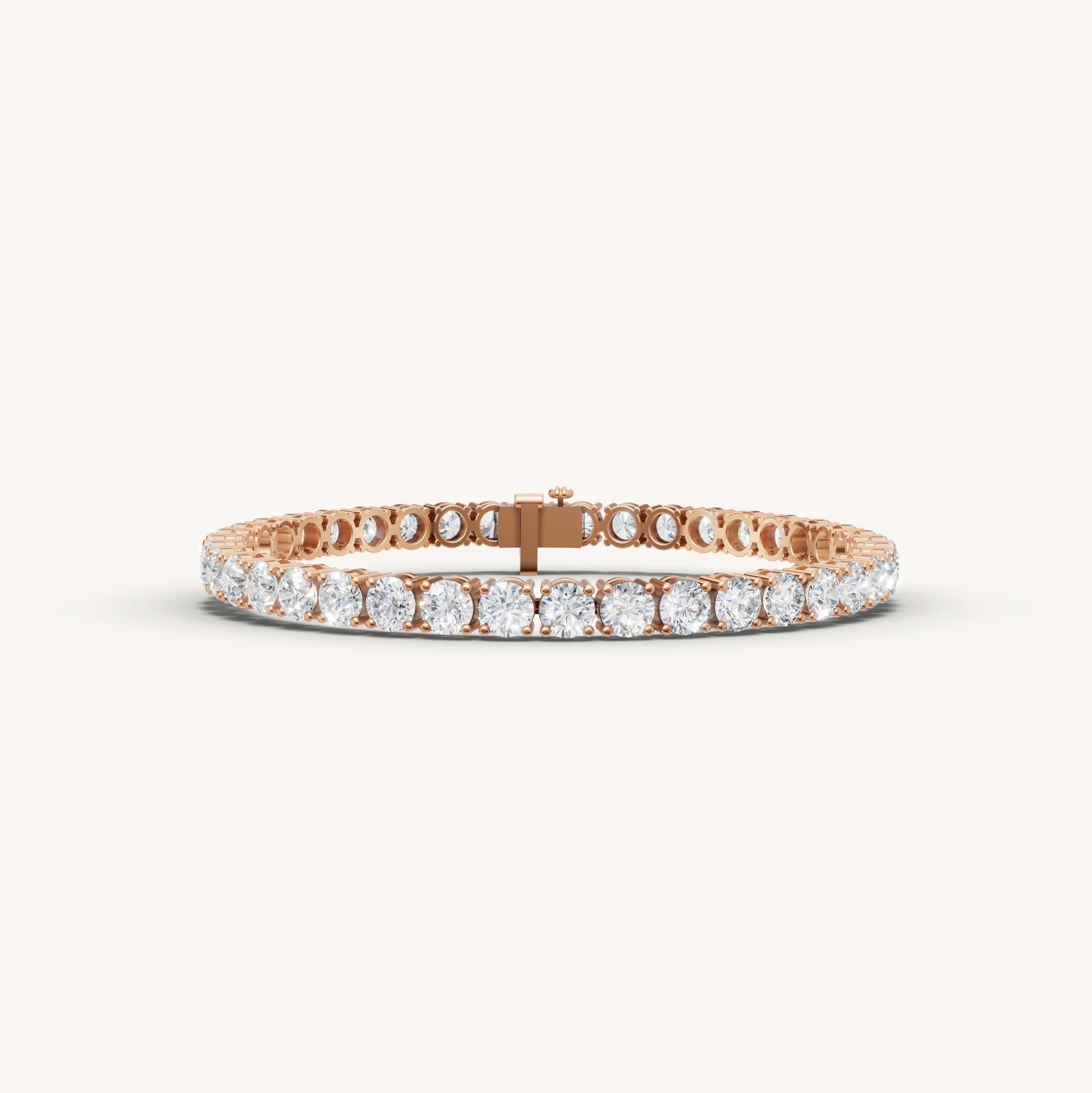 10 Carat Lab Grown Diamond Tennis Bracelet in 14K Rose Gold by Raul Diamonds