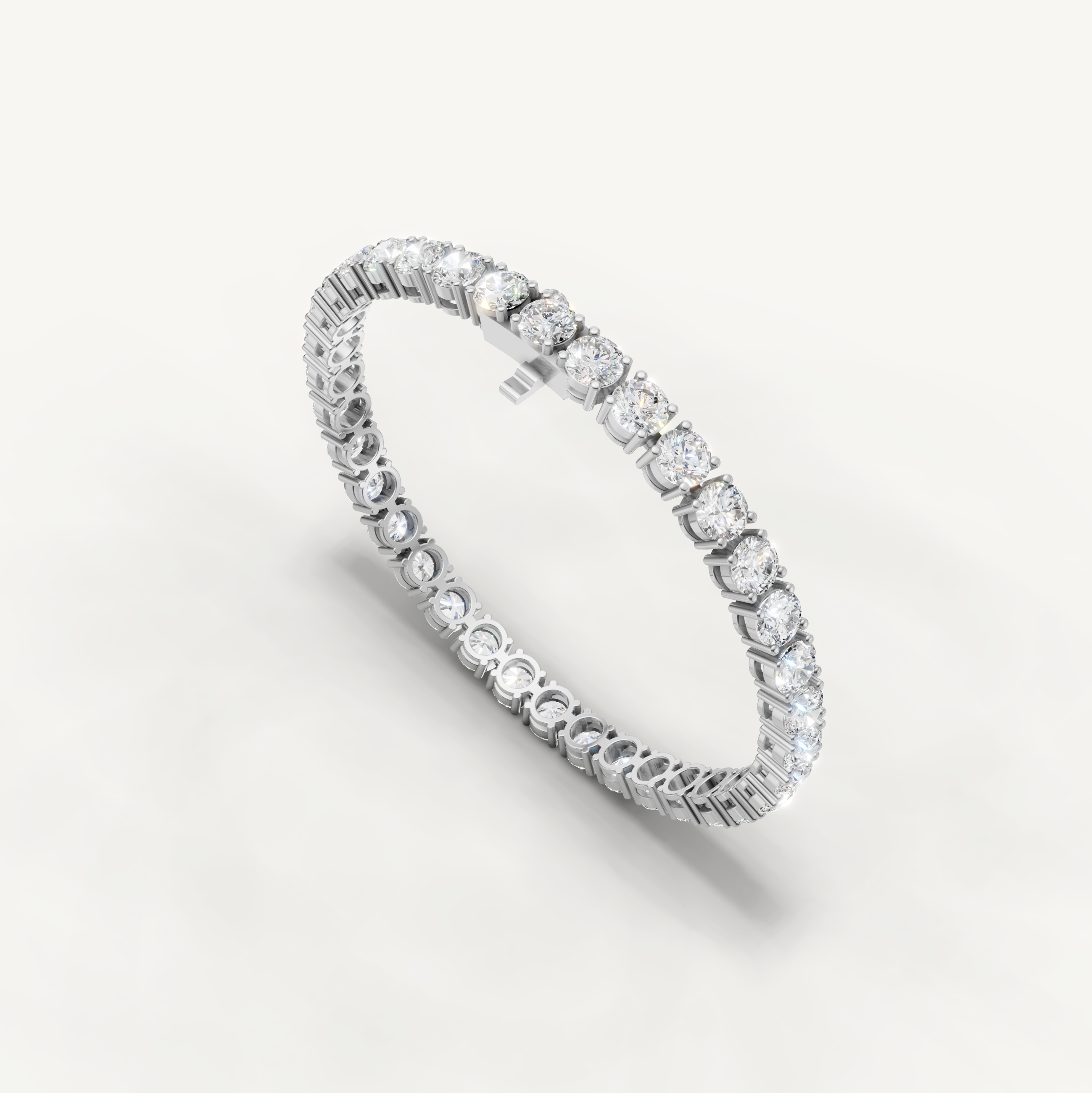 Classic 12 Carat Diamond Tennis Bracelet for Women in White Gold by Raul Diamonds
