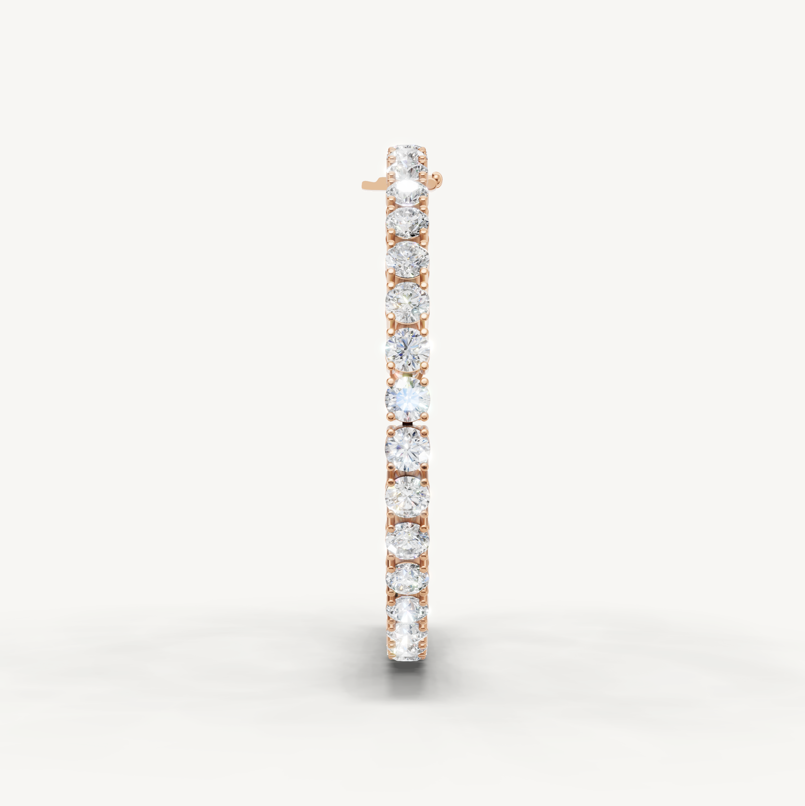 Luxury 12 Carat Round Diamond Tennis Bracelet in Rose Gold by Raul Diamonds