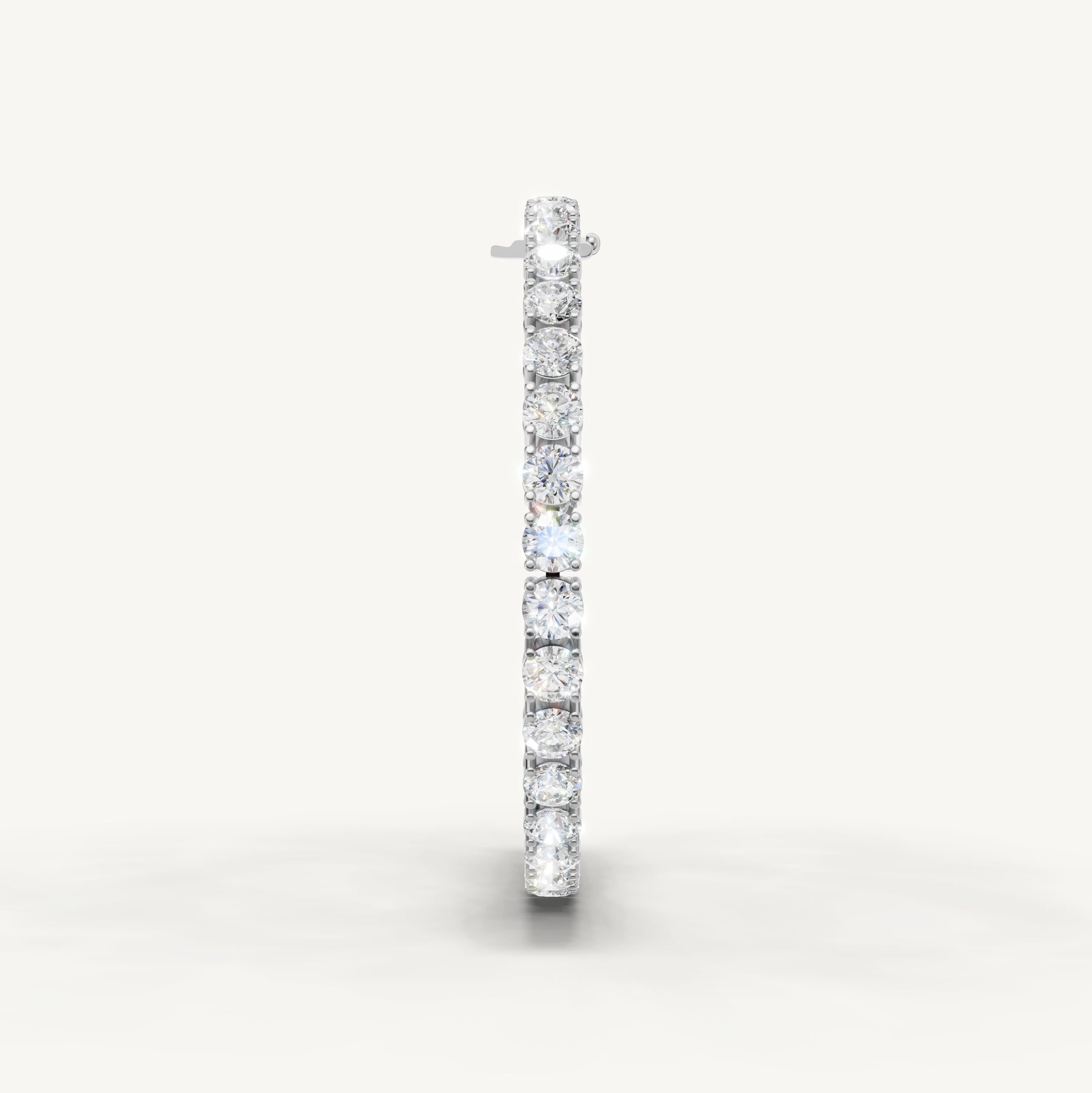 Luxury 12 Carat Round Diamond Tennis Bracelet in White Gold by Raul Diamonds