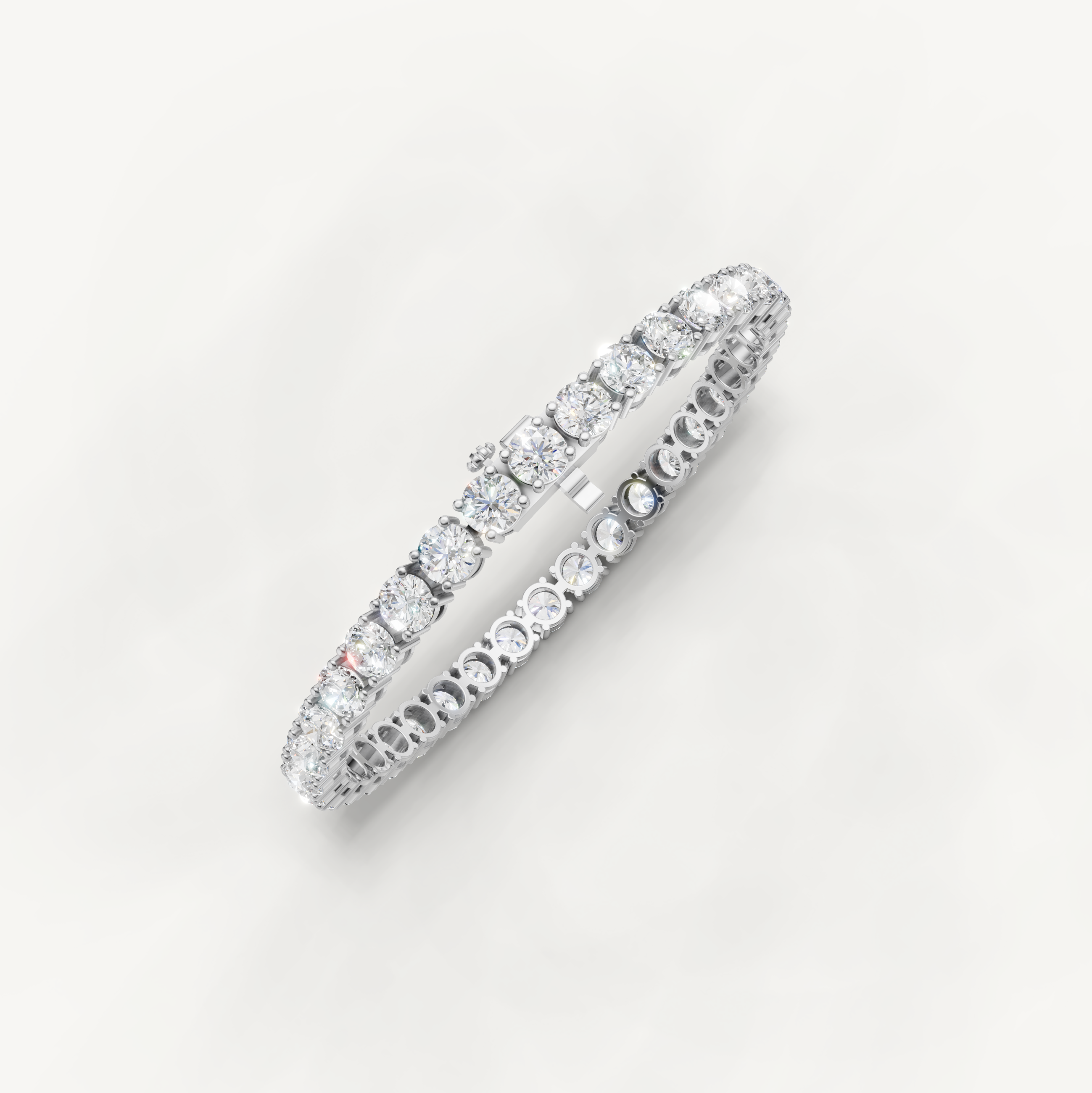 Elegant White Gold Tennis Bracelet with Lab Grown Diamonds by Raul Diamonds