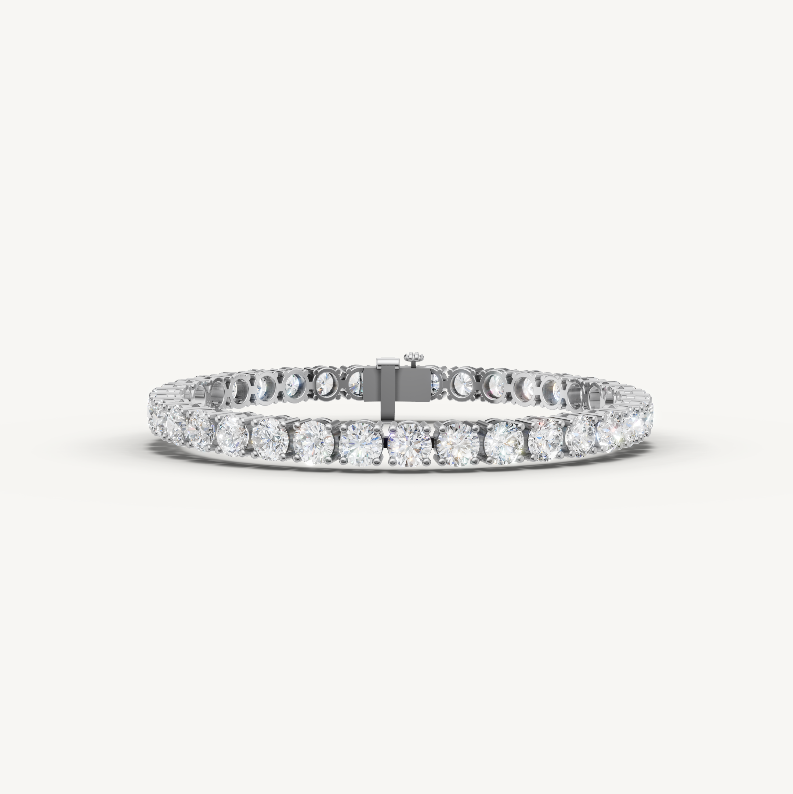 12 Carat Lab Grown Diamond Tennis Bracelet in 14K White Gold by Raul Diamonds