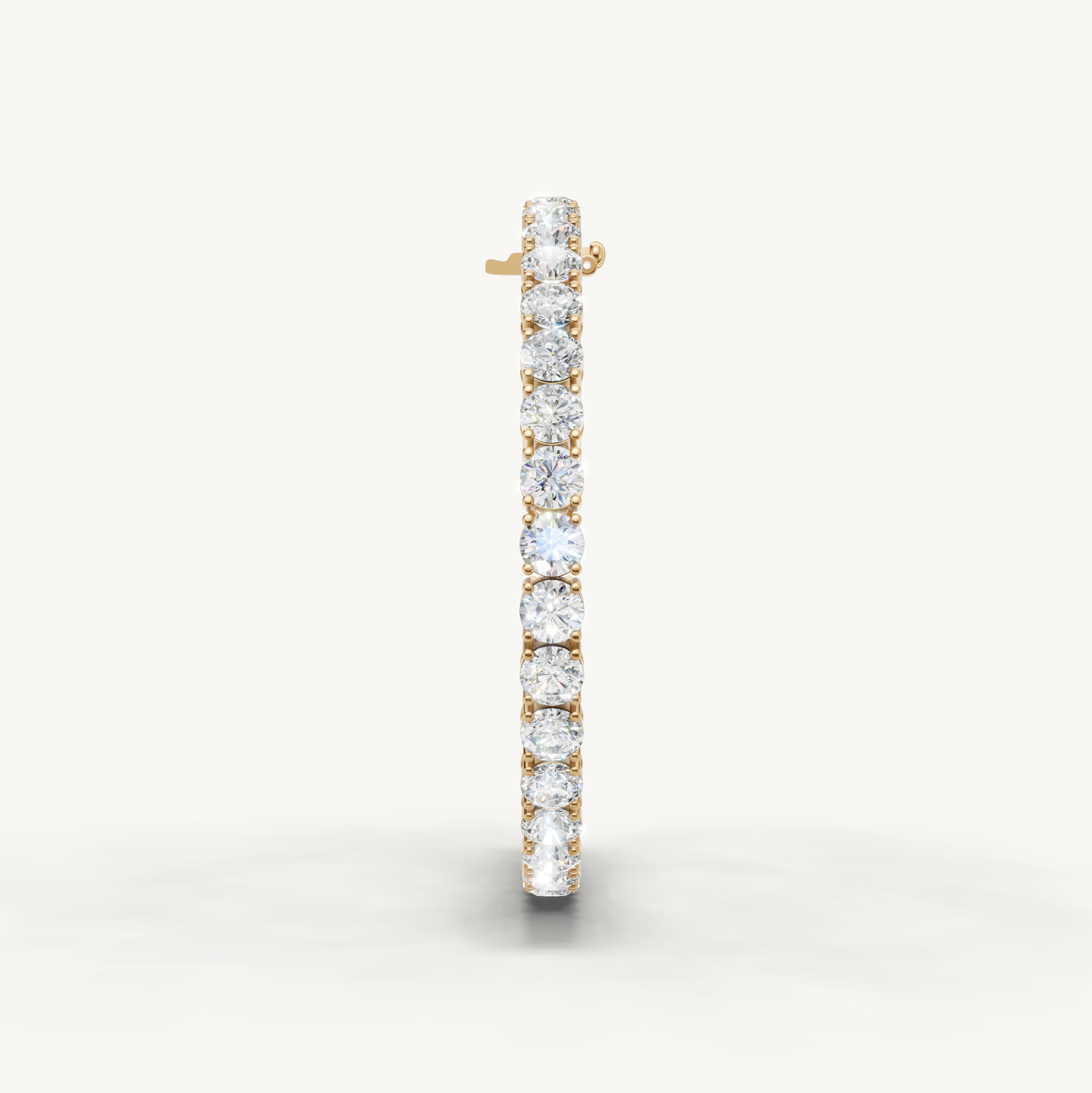 Luxury 14 Carat Round Diamond Tennis Bracelet in Yellow Gold by Raul Diamonds