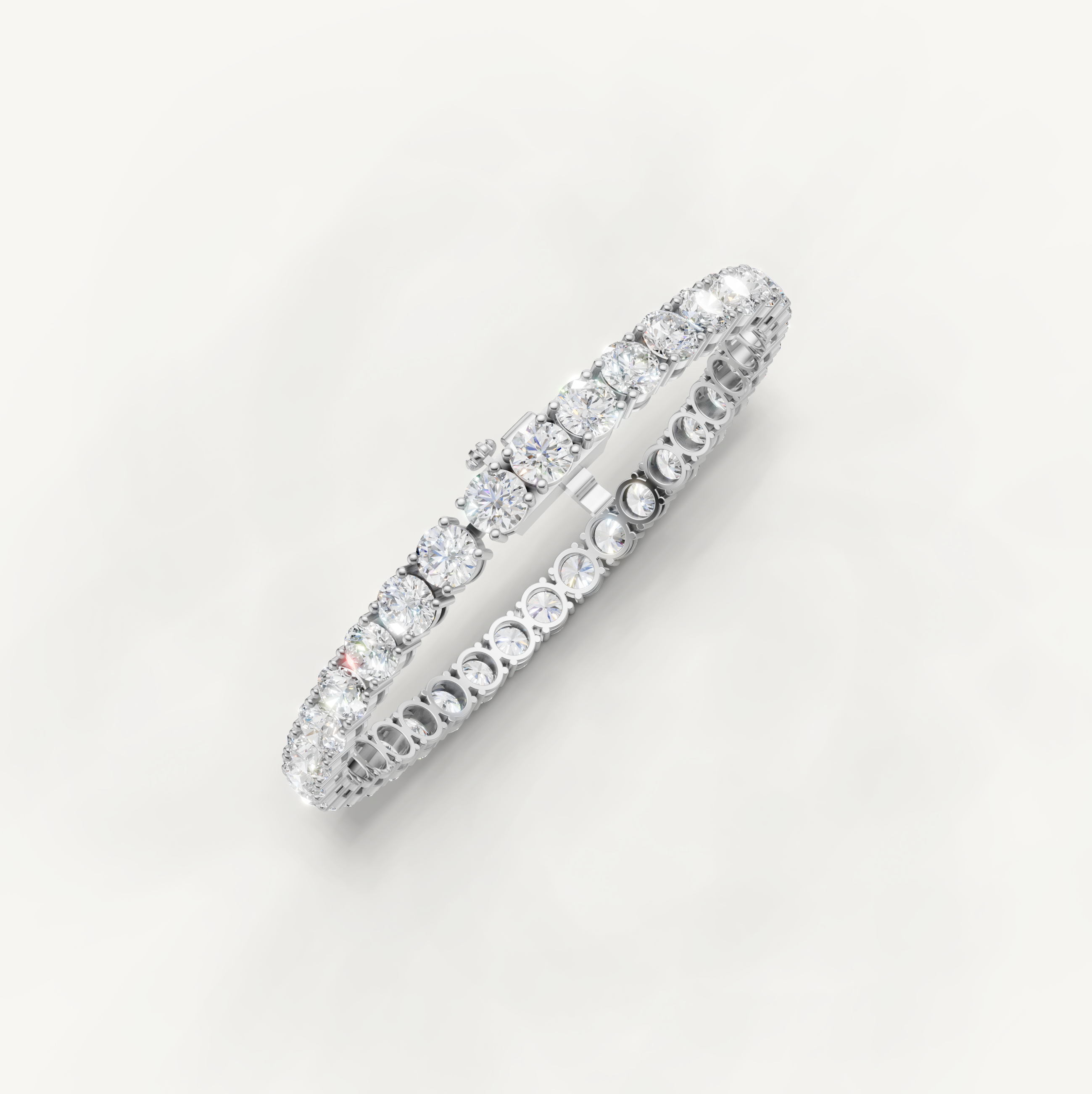 Elegant White Gold Tennis Bracelet with Lab Grown Diamonds by Raul Diamonds