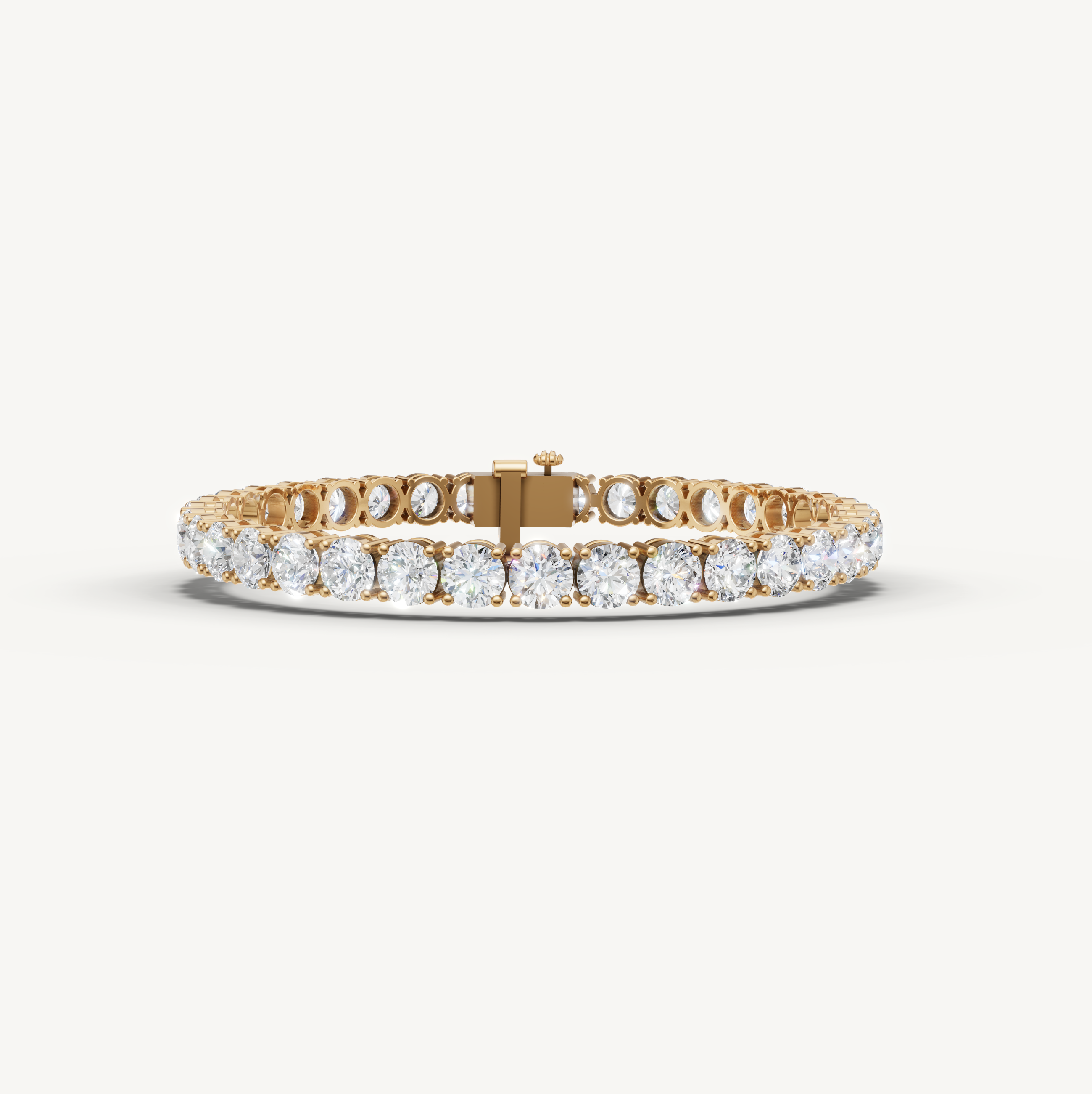 14 Carat Lab Grown Diamond Tennis Bracelet in 14K Yellow Gold