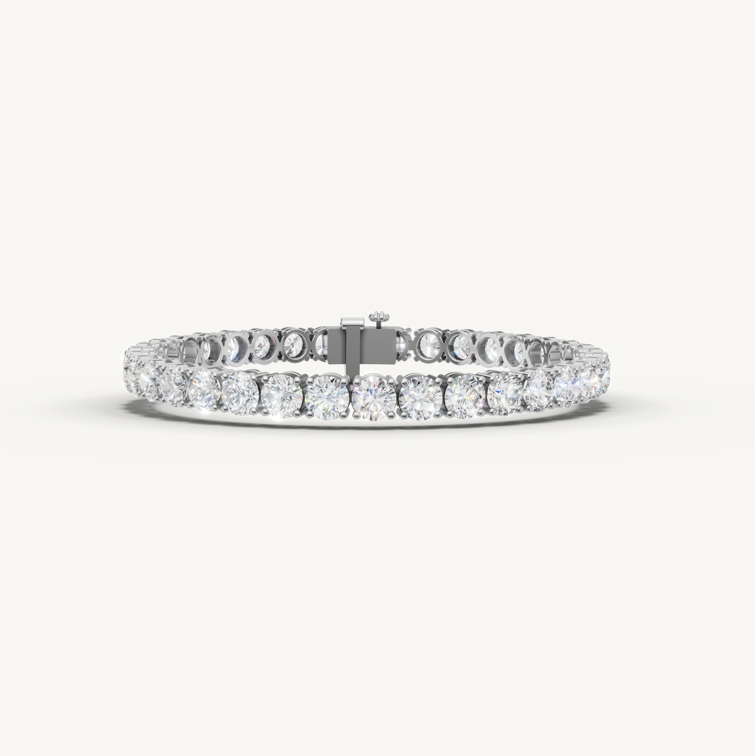 14 Carat Lab Grown Diamond Tennis Bracelet in 14K White Gold by Raul Diamonds