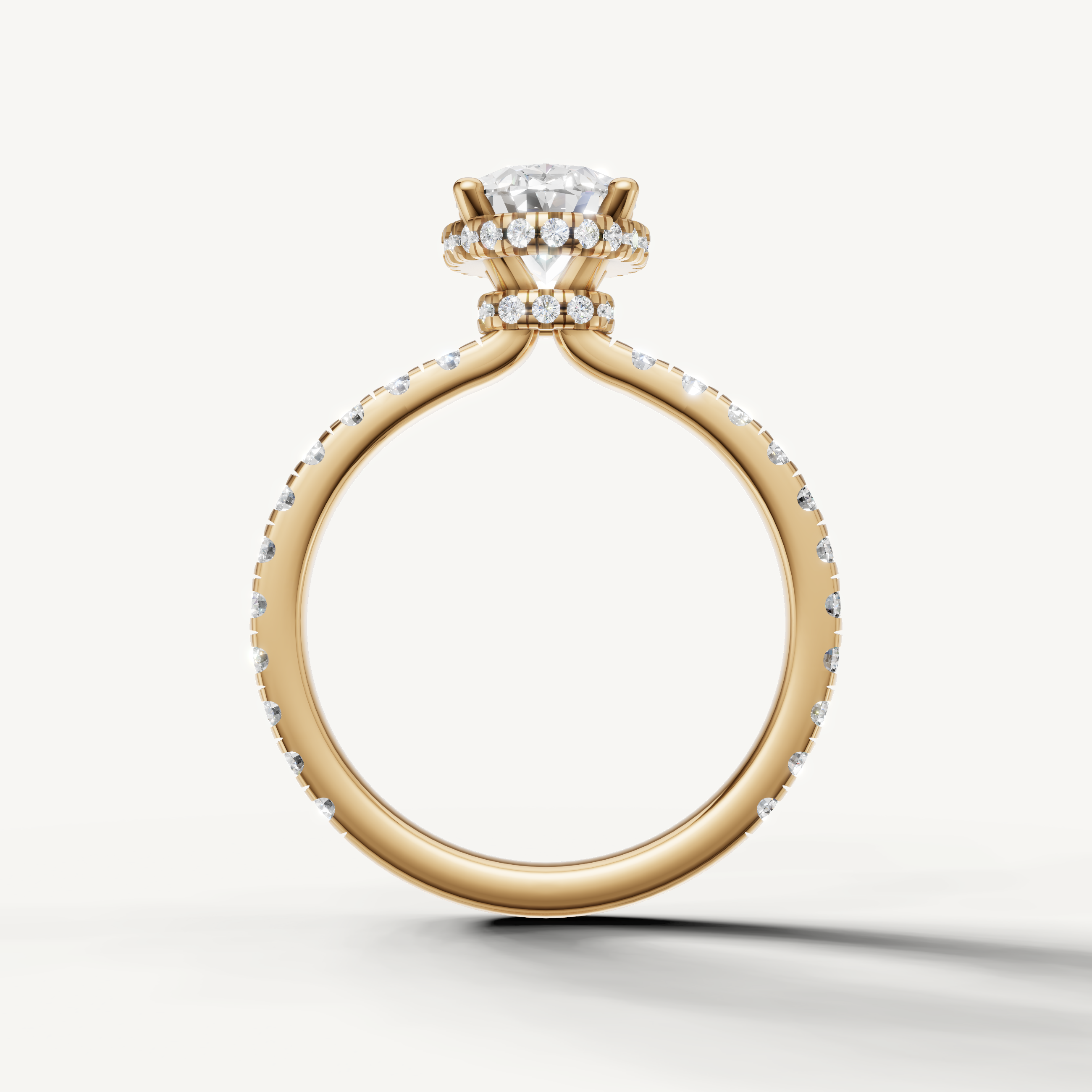 timeless oval diamond engagement ring with elegant pavé setting