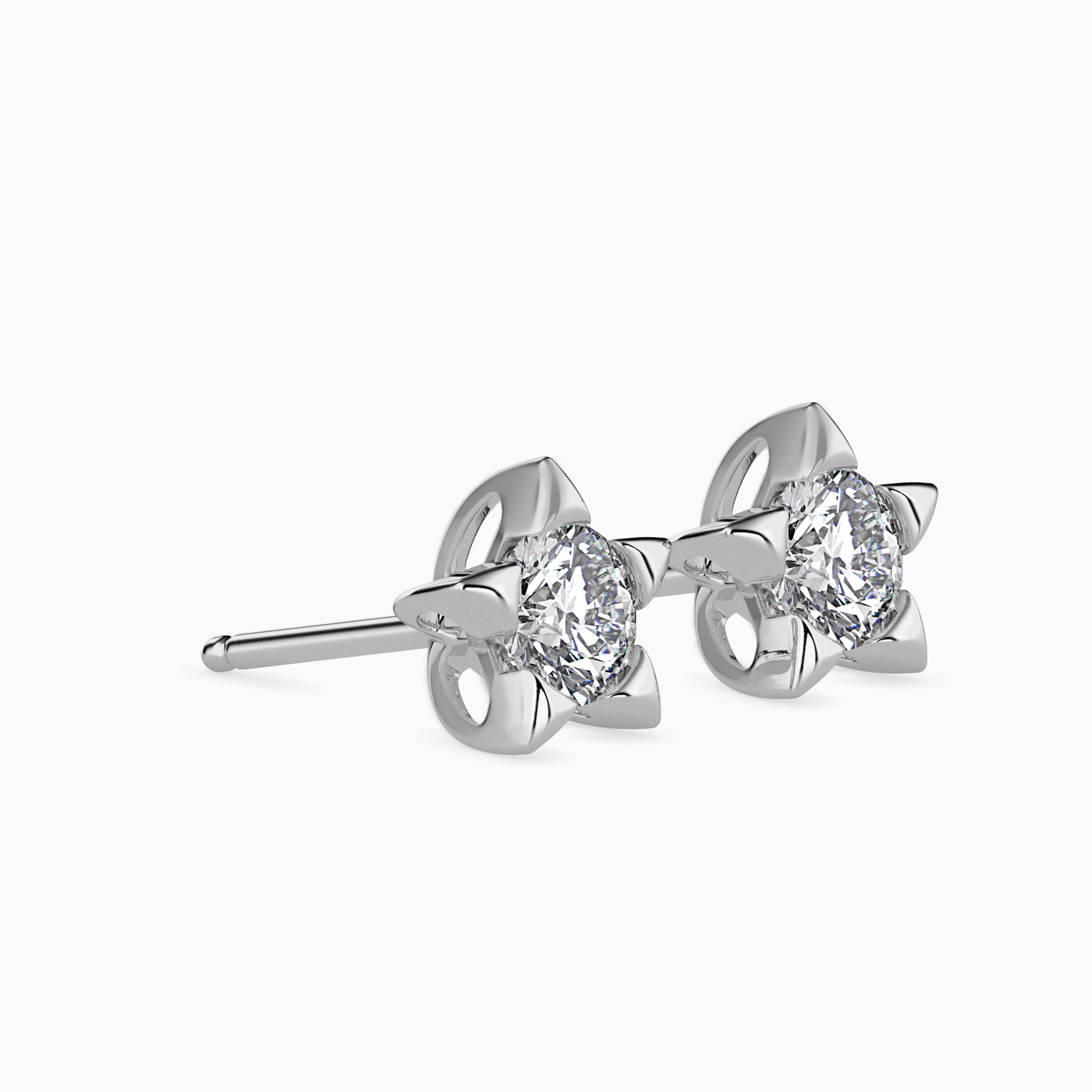 14K Gold Celestial Star Lab-Grown Diamond Stud Earrings | Ethical Fine Jewelry