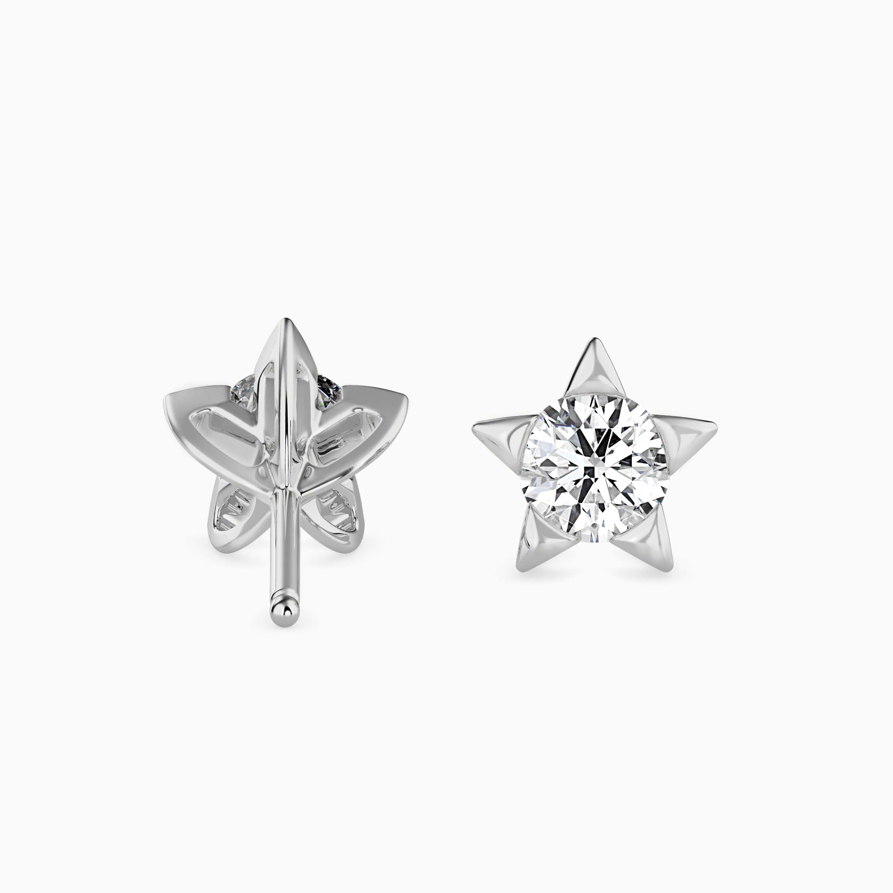 14K Gold Celestial Star Lab-Grown Diamond Stud Earrings | Ethical Fine Jewelry