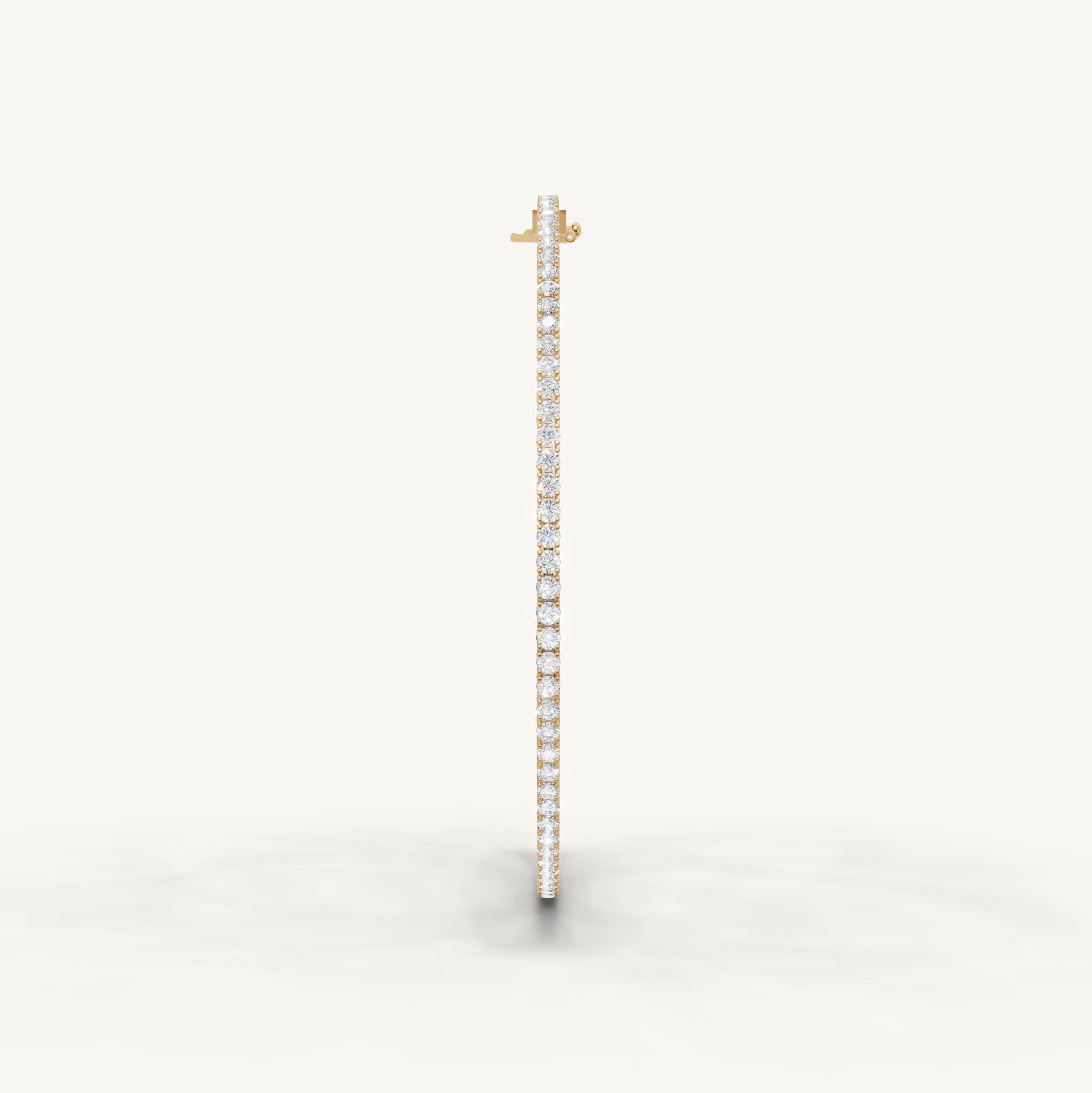 Classic yellow gold diamond tennis bracelet with round lab grown diamonds by Raul Diamonds