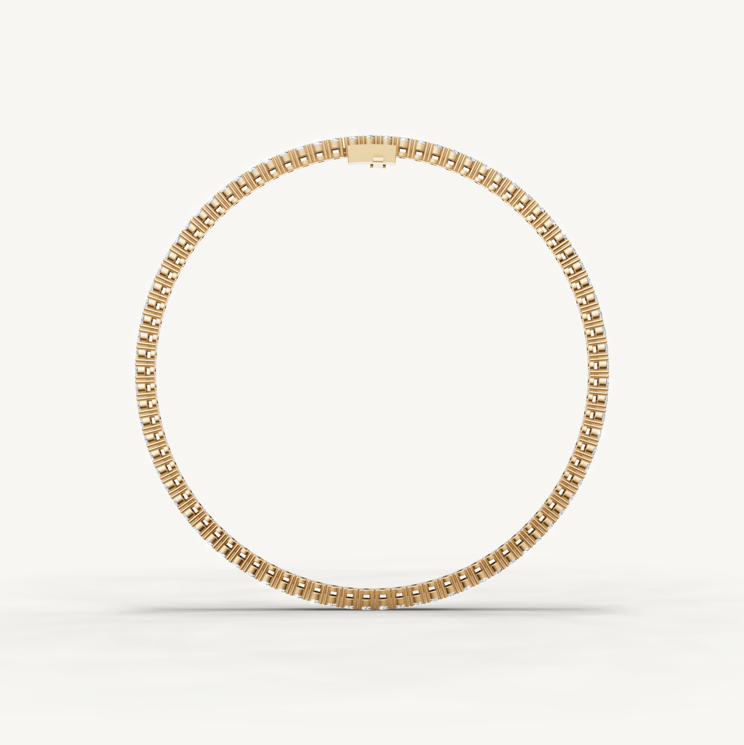 Luxury yellow gold round diamond tennis bracelet with timeless brilliance by Raul Diamonds
