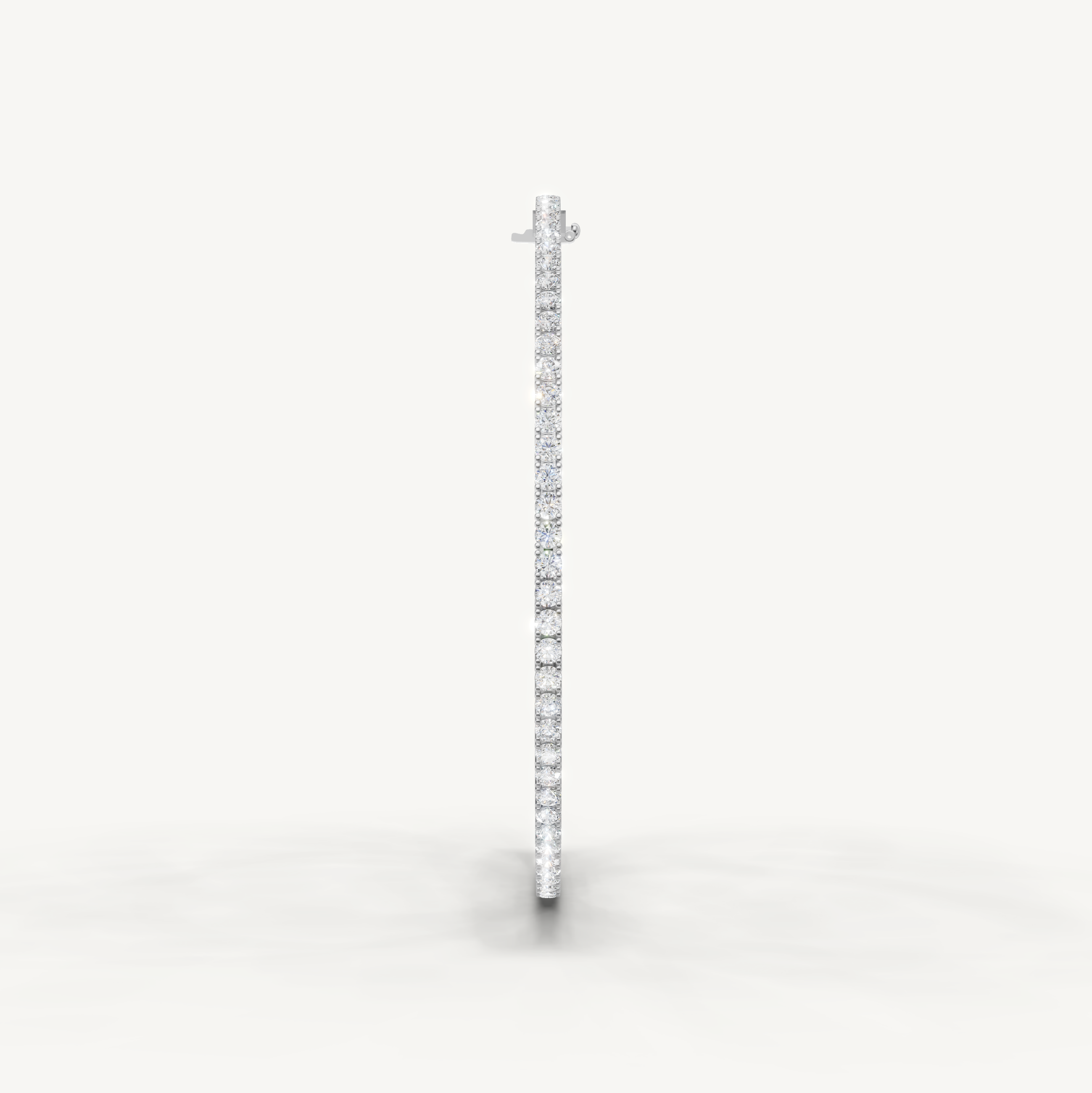 Classic white gold diamond tennis bracelet with round lab grown diamonds by Raul Diamonds