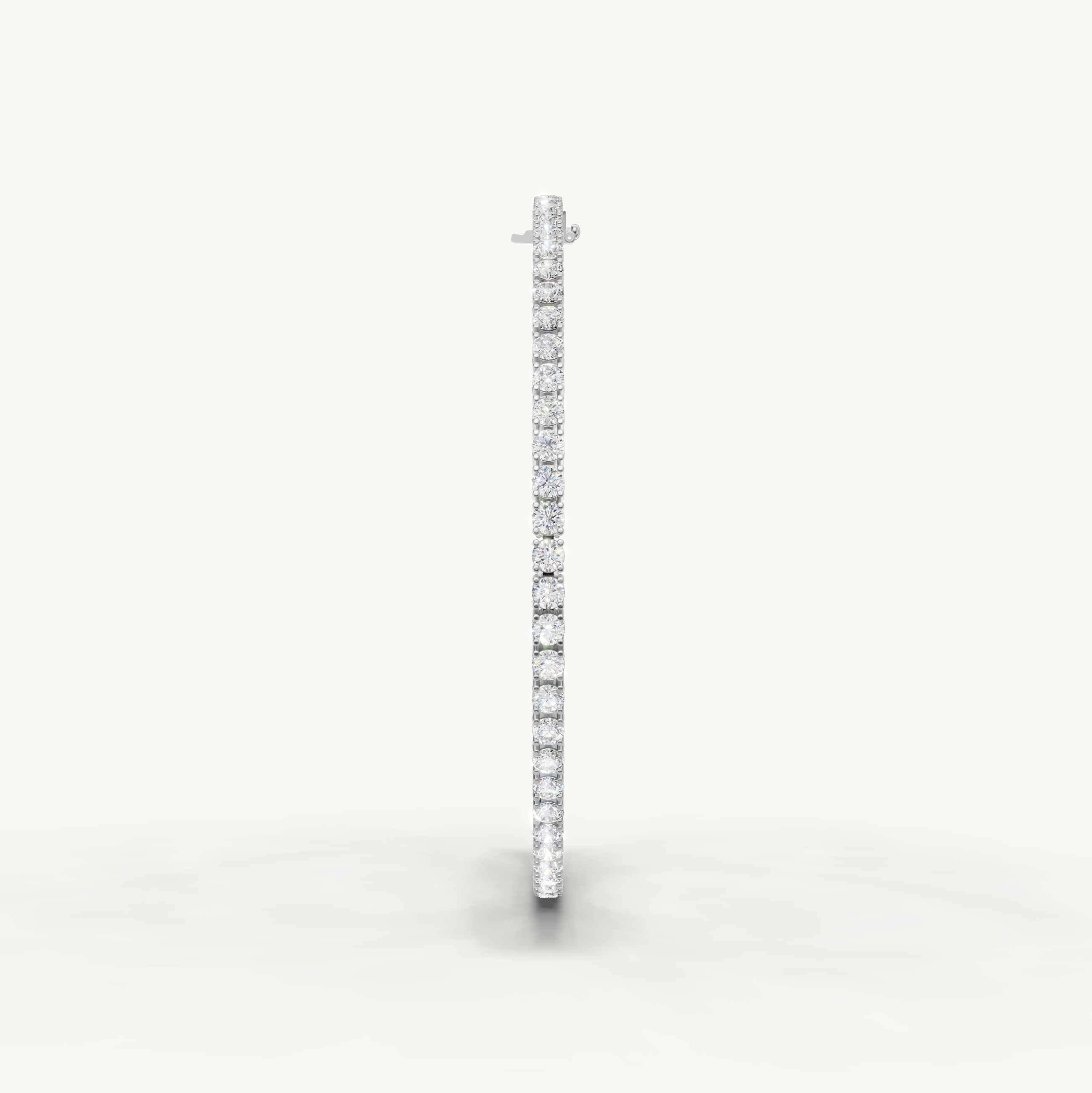 Classic white gold diamond tennis bracelet with round lab grown diamonds by Raul Diamonds