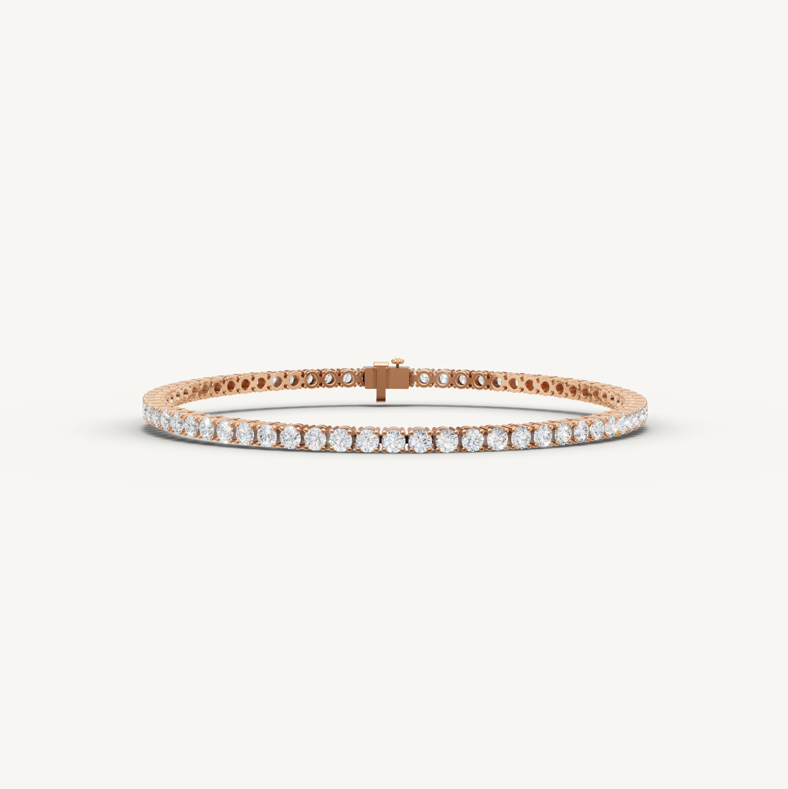 4 carat lab grown diamond tennis bracelet in rose gold by Raul Diamonds