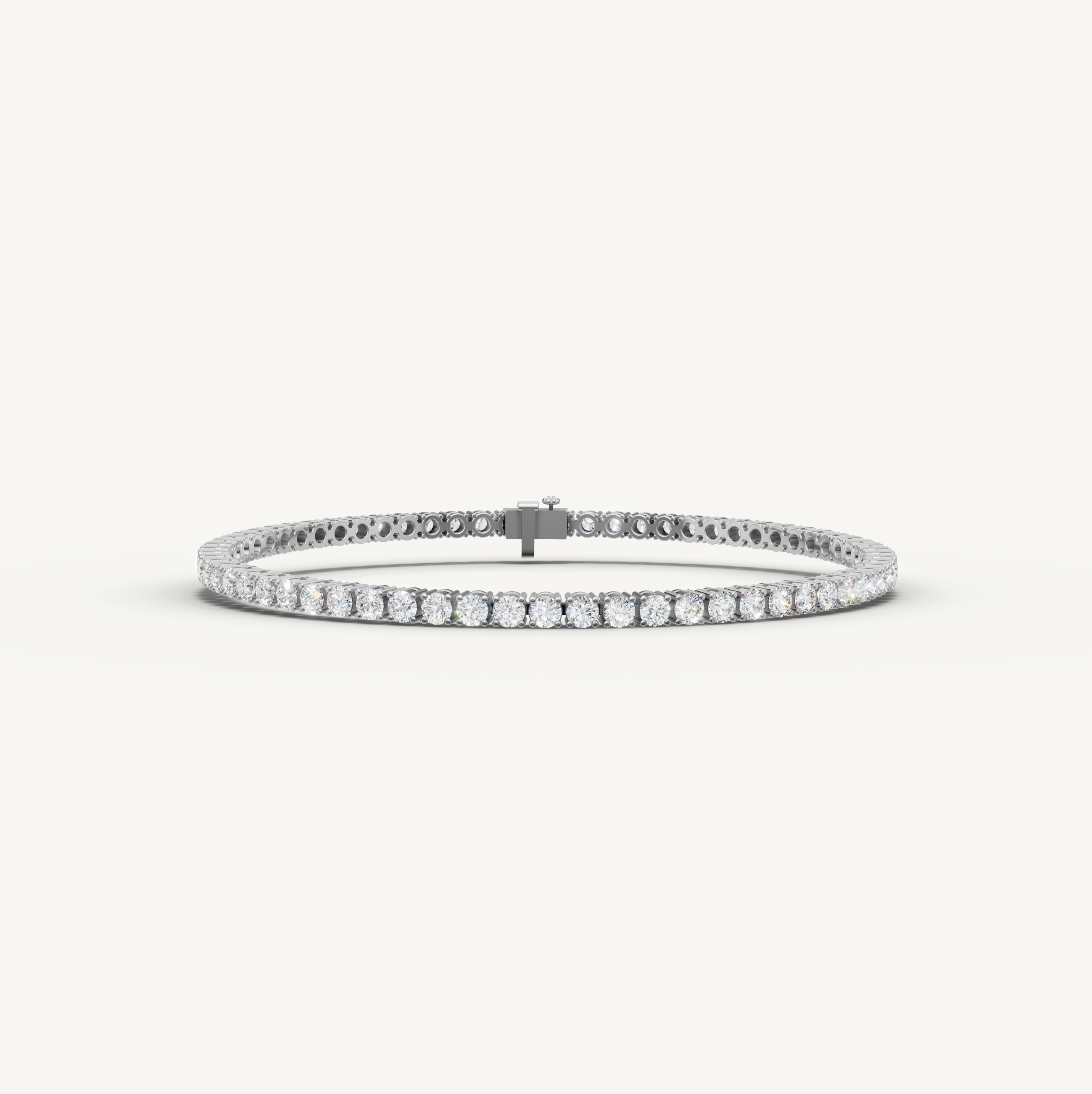 4 carat lab grown diamond tennis bracelet in white gold by Raul Diamonds