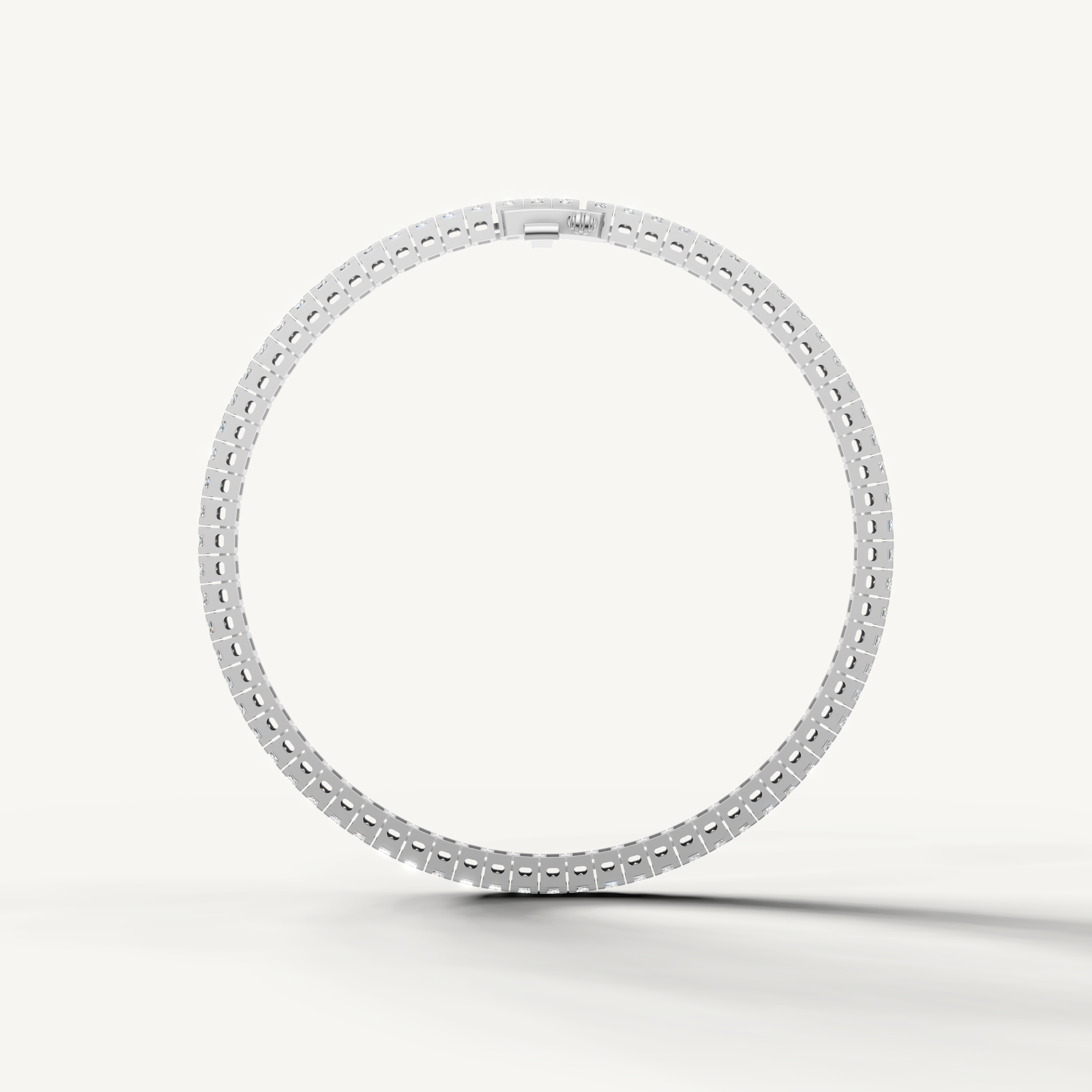 Raul Diamonds white gold tennis bracelet with brilliant princess cut diamonds