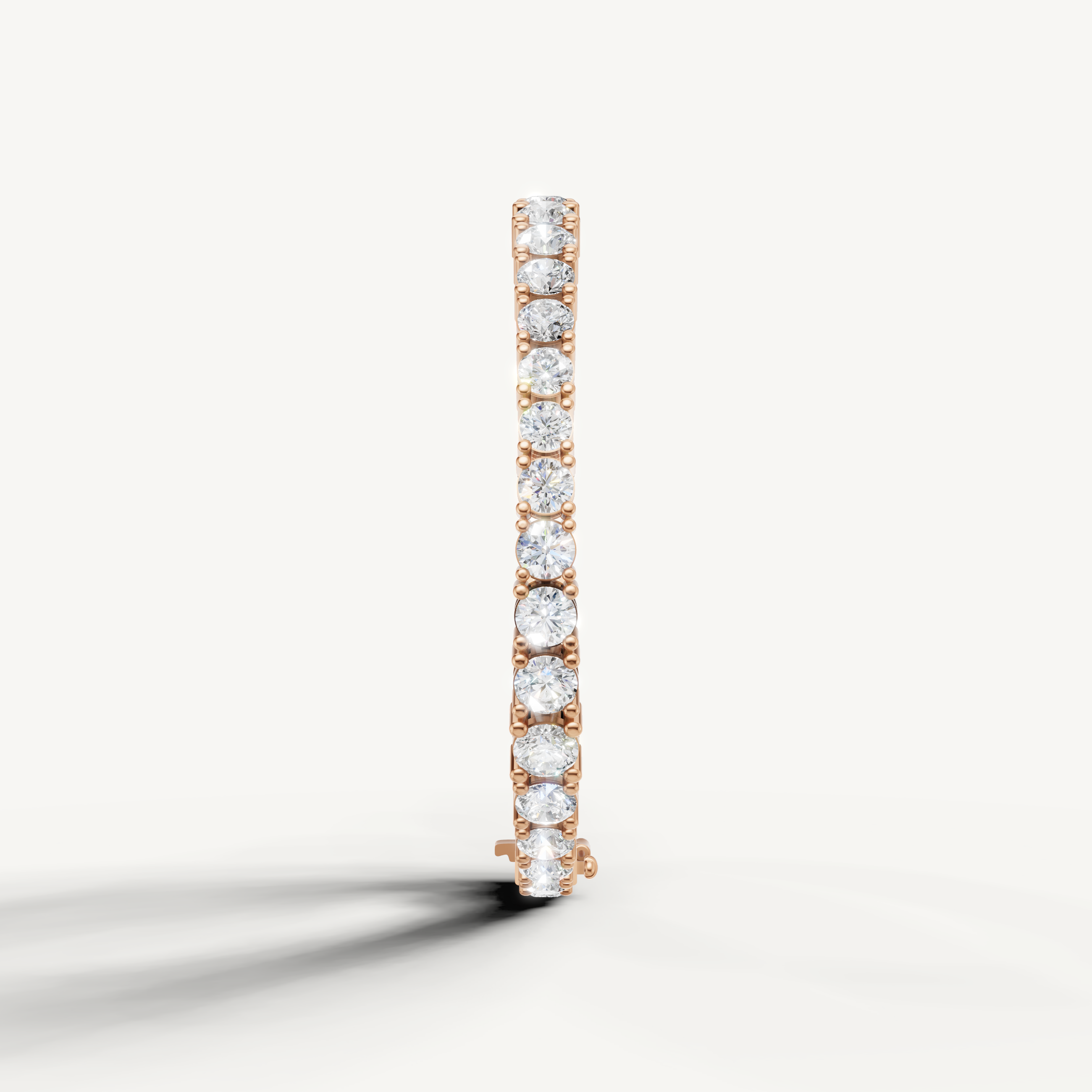 Luxury rose gold diamond bracelet featuring sparkling round brilliant diamonds