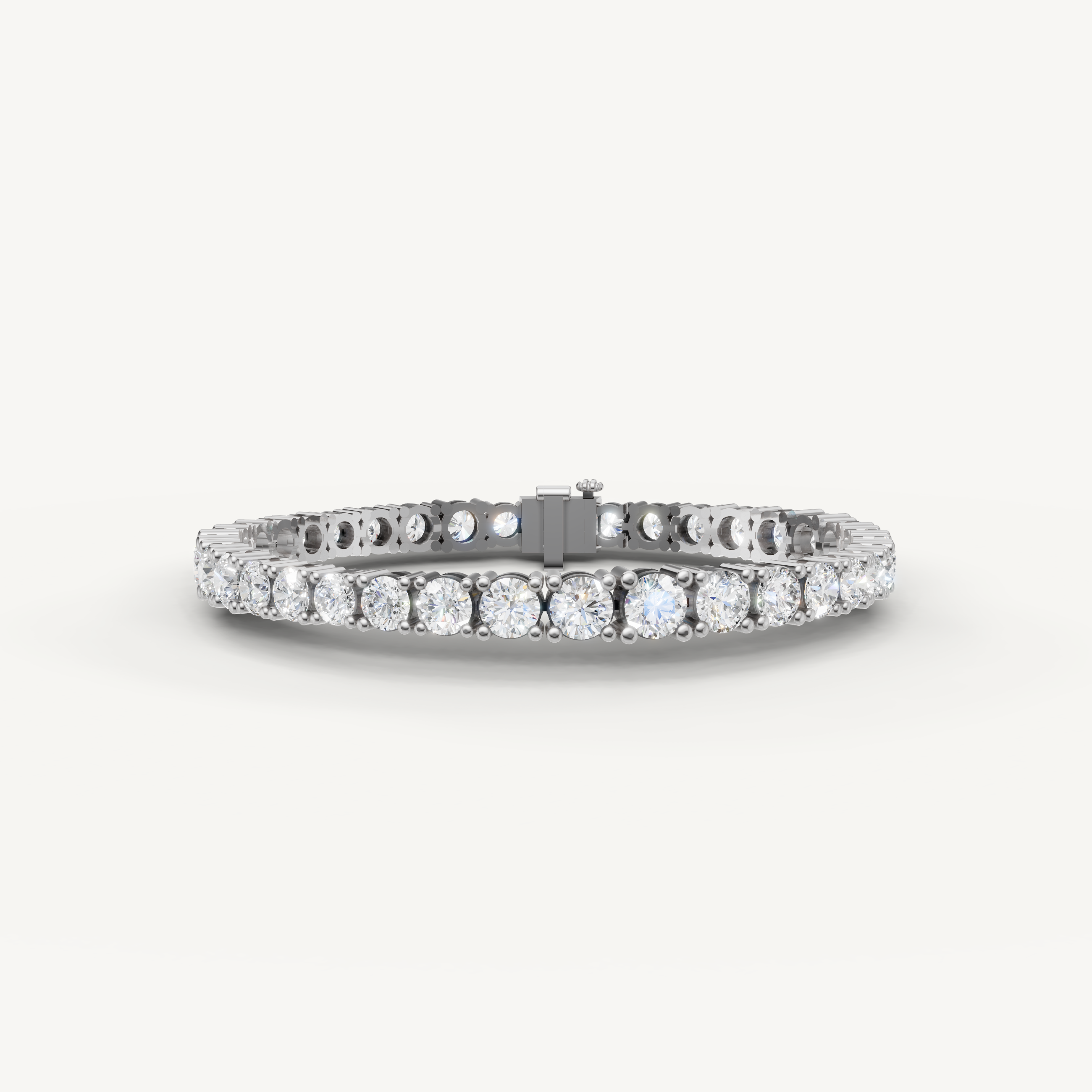 Raul Diamonds white gold round diamond tennis bracelet with luxurious sparkle