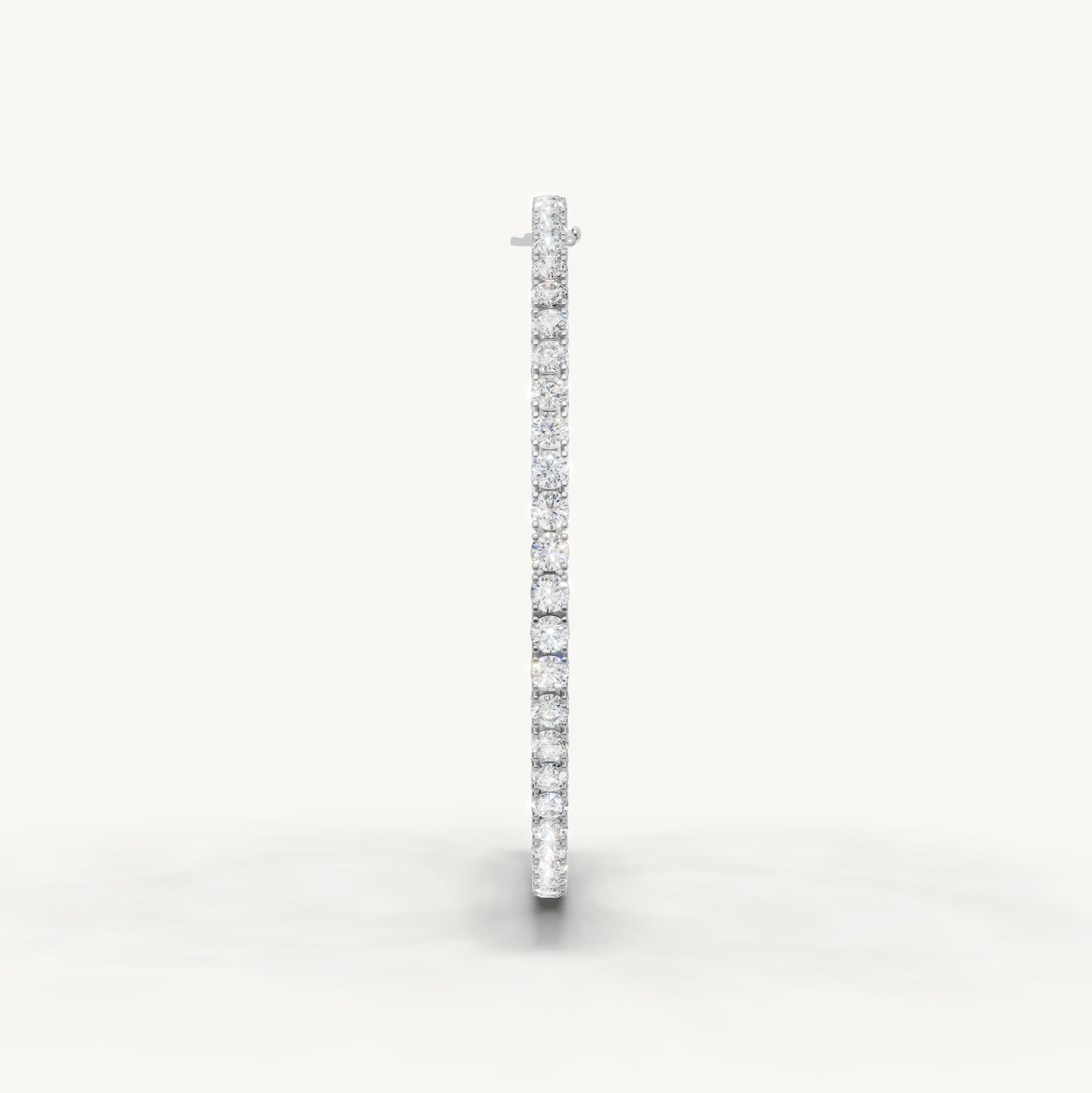 Classic white gold diamond tennis bracelet with round lab grown diamonds by Raul Diamonds