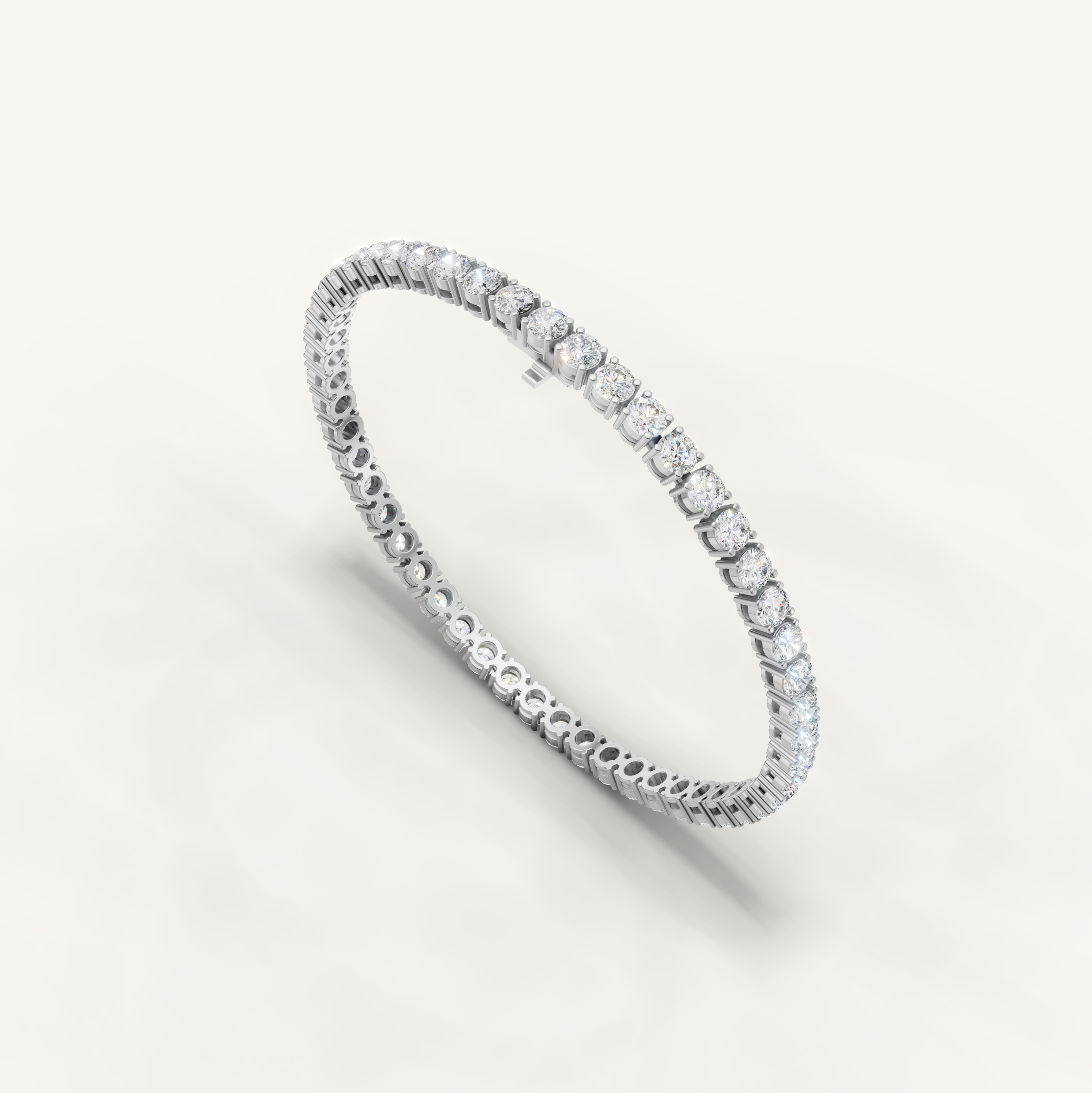 Classic 6 carat diamond tennis bracelet in white gold by Raul Diamonds