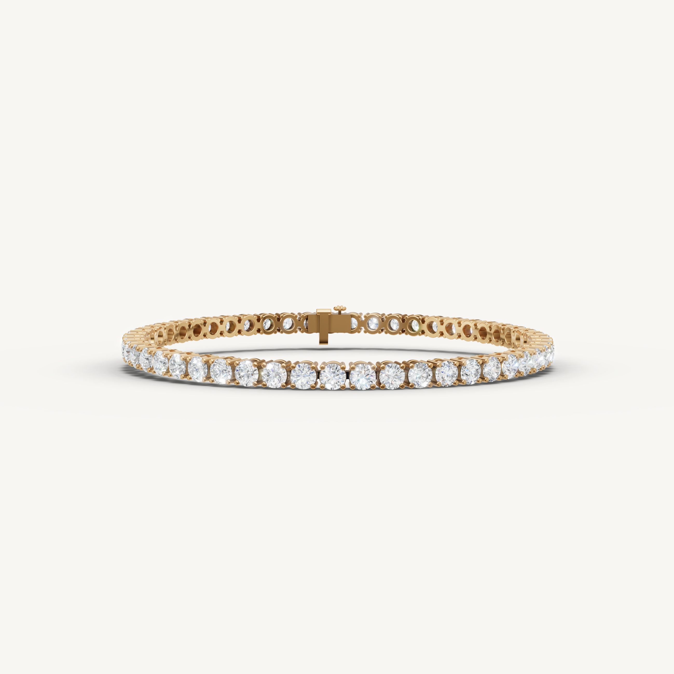 6 Carat Lab Grown Diamond Tennis Bracelet in 14K Yellow Gold