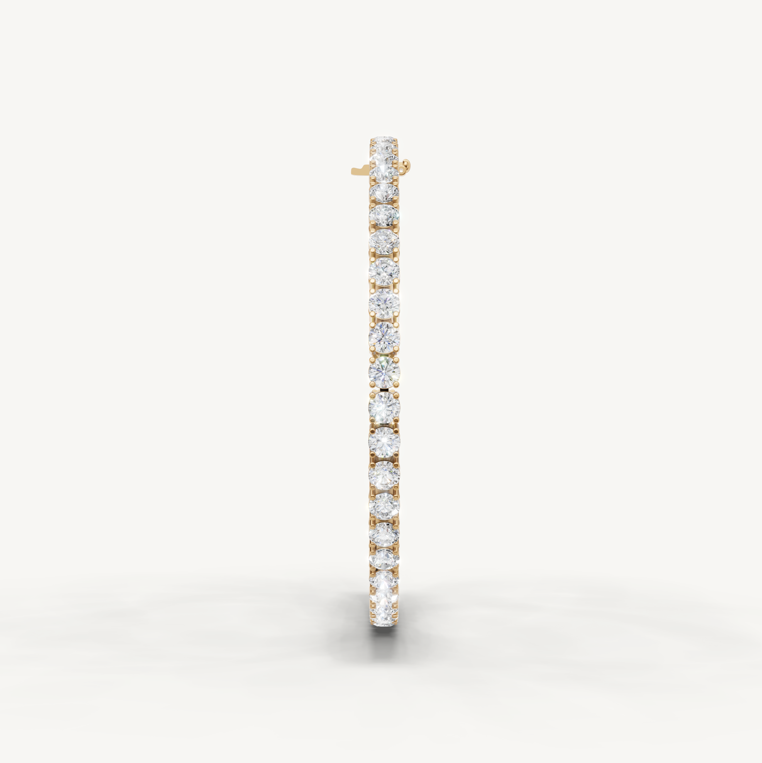 Luxury 7 Carat Round Diamond Tennis Bracelet in Yellow Gold by Raul Diamonds