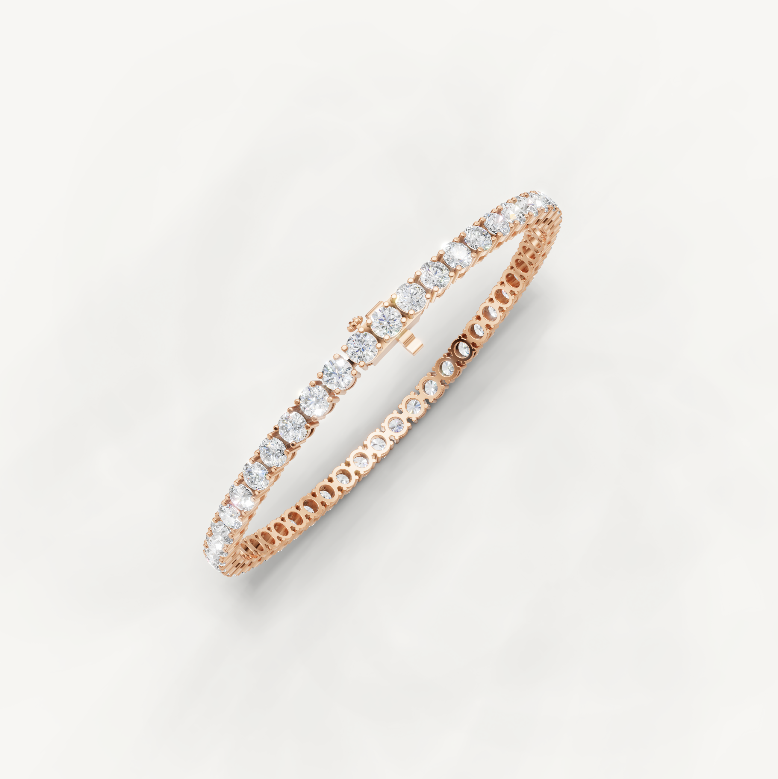 Elegant 7 Carat Tennis Bracelet in Rose Gold by Raul Diamonds