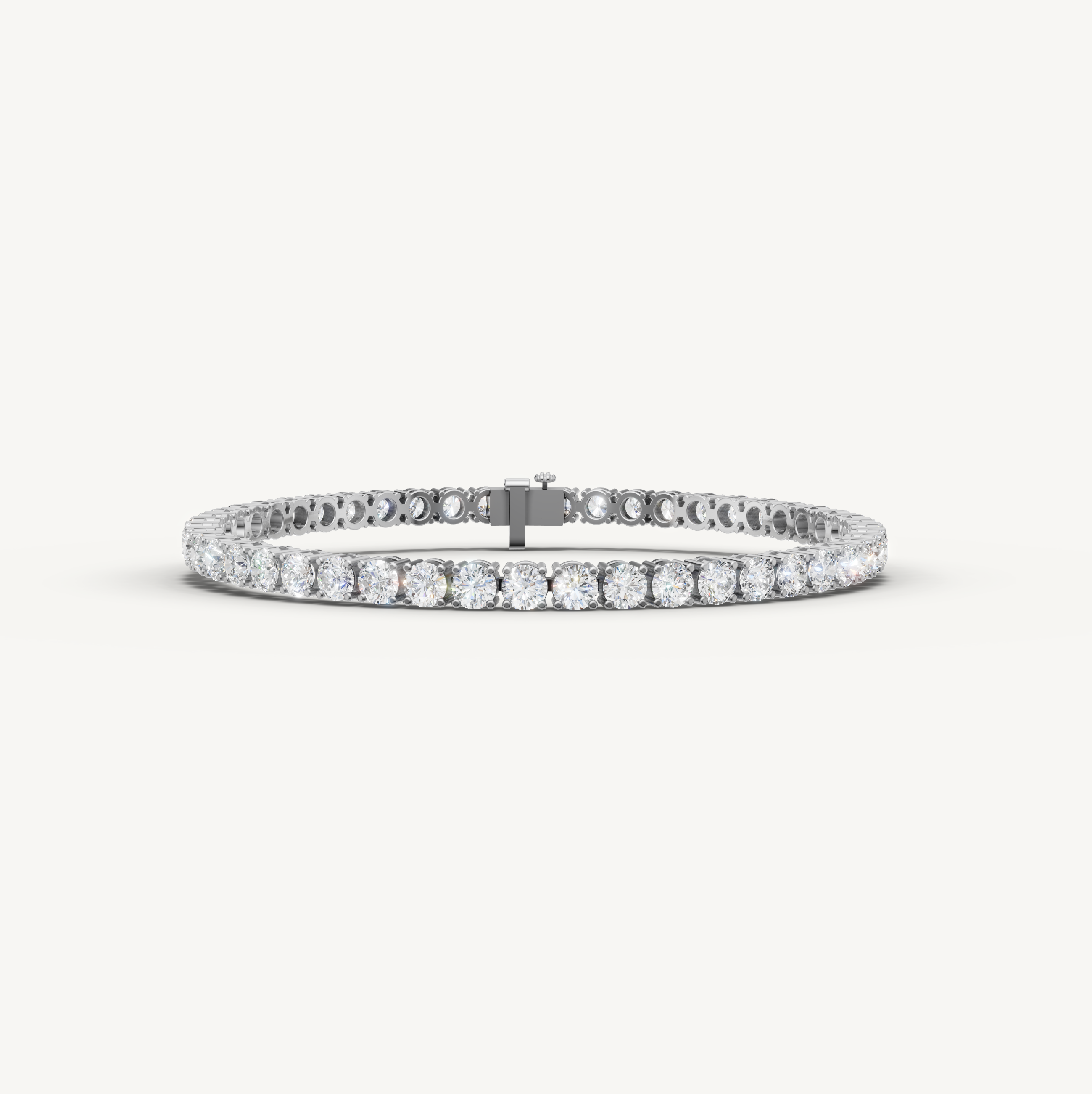 7 Carat Lab Grown Diamond Tennis Bracelet in 14K White Gold by Raul Diamonds