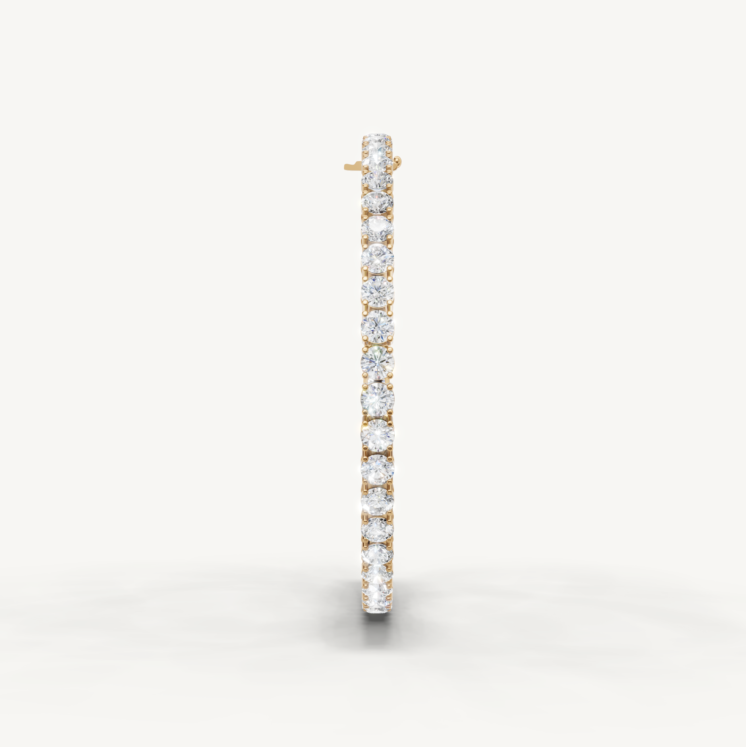Luxury 8 Carat Round Diamond Tennis Bracelet in Yellow Gold by Raul Diamonds