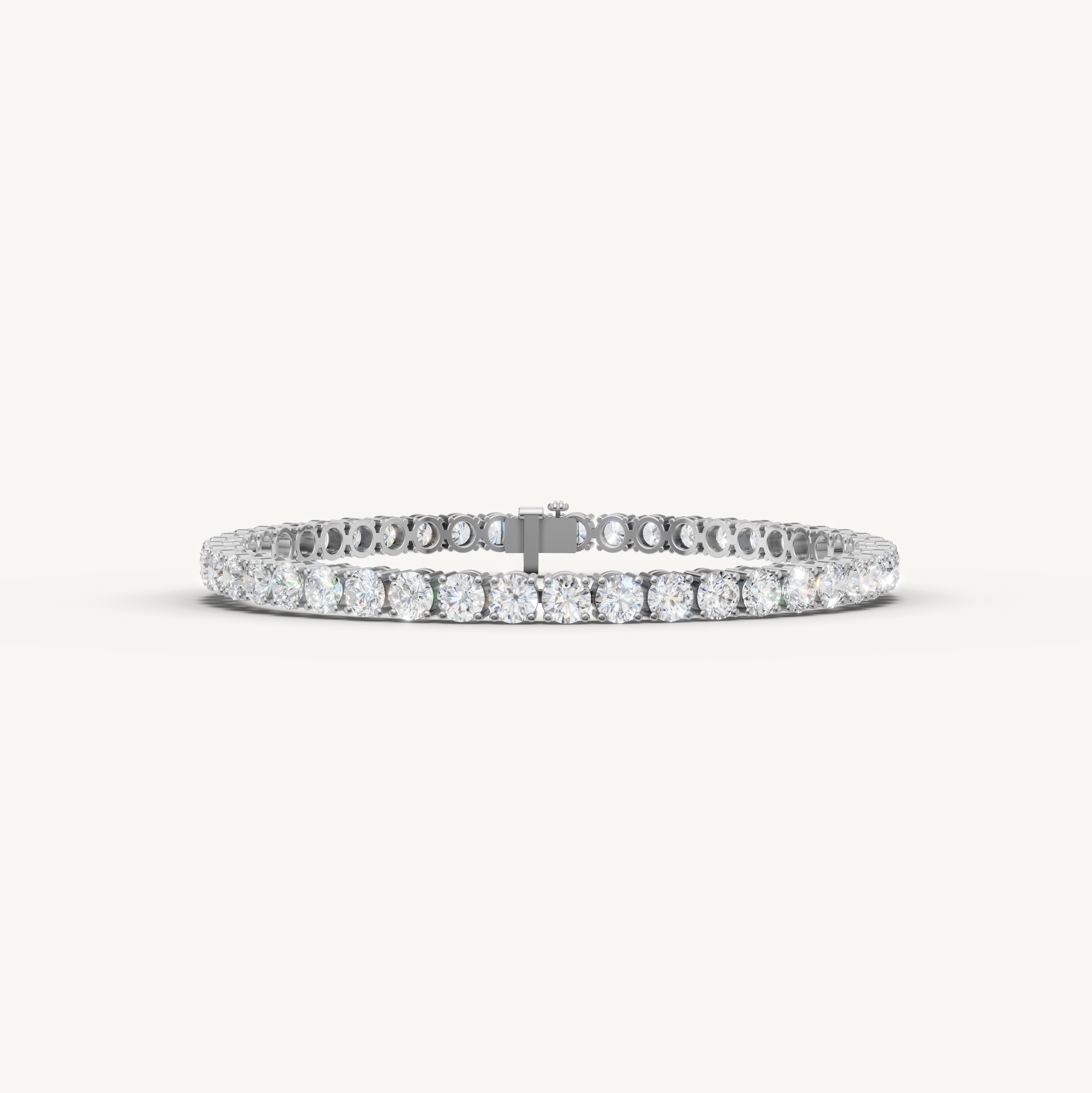 8 Carat Lab Grown Diamond Tennis Bracelet in 14K White Gold by Raul Diamonds