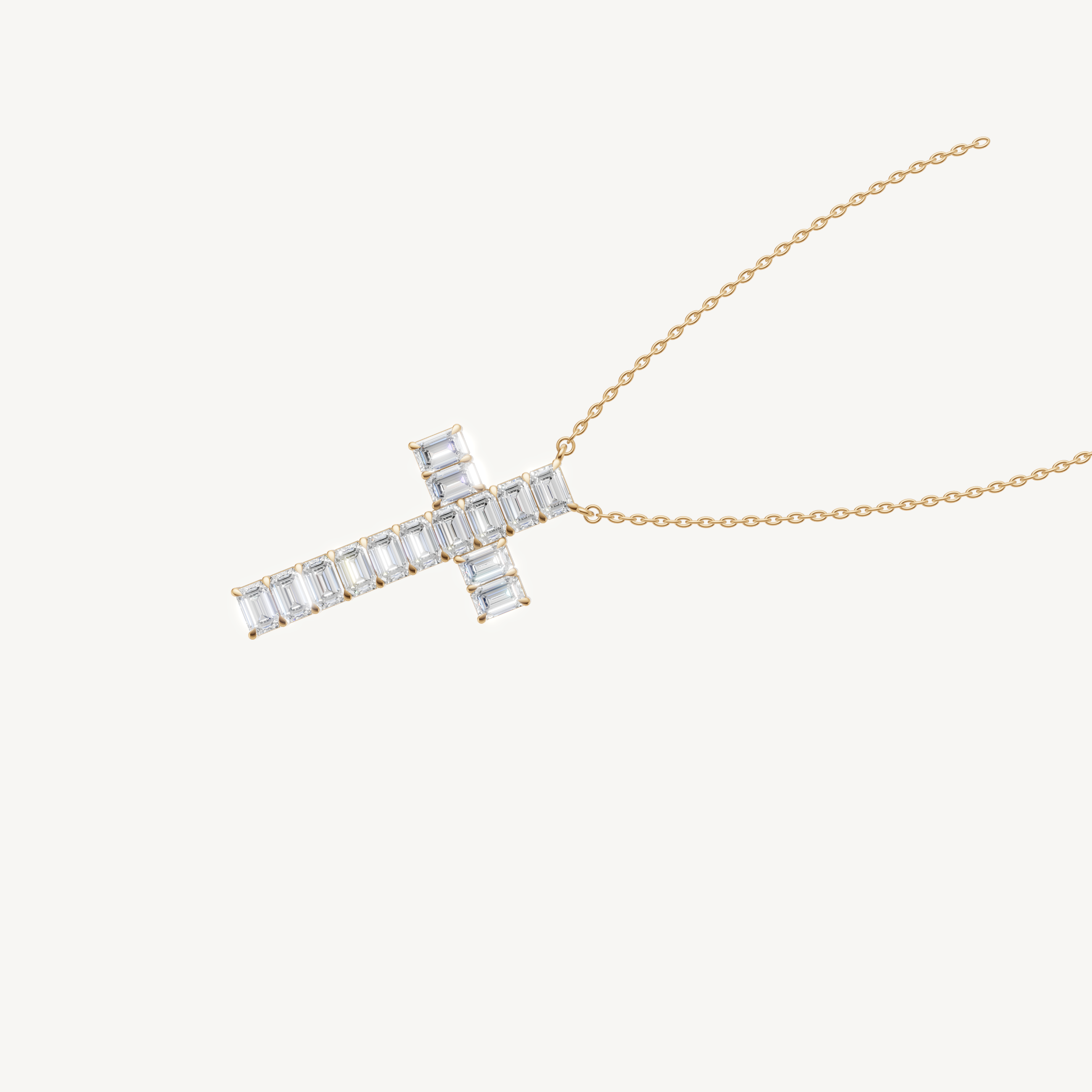 Fine Jewelry Lab Grown Diamond Cross Pendant by Raul Diamonds