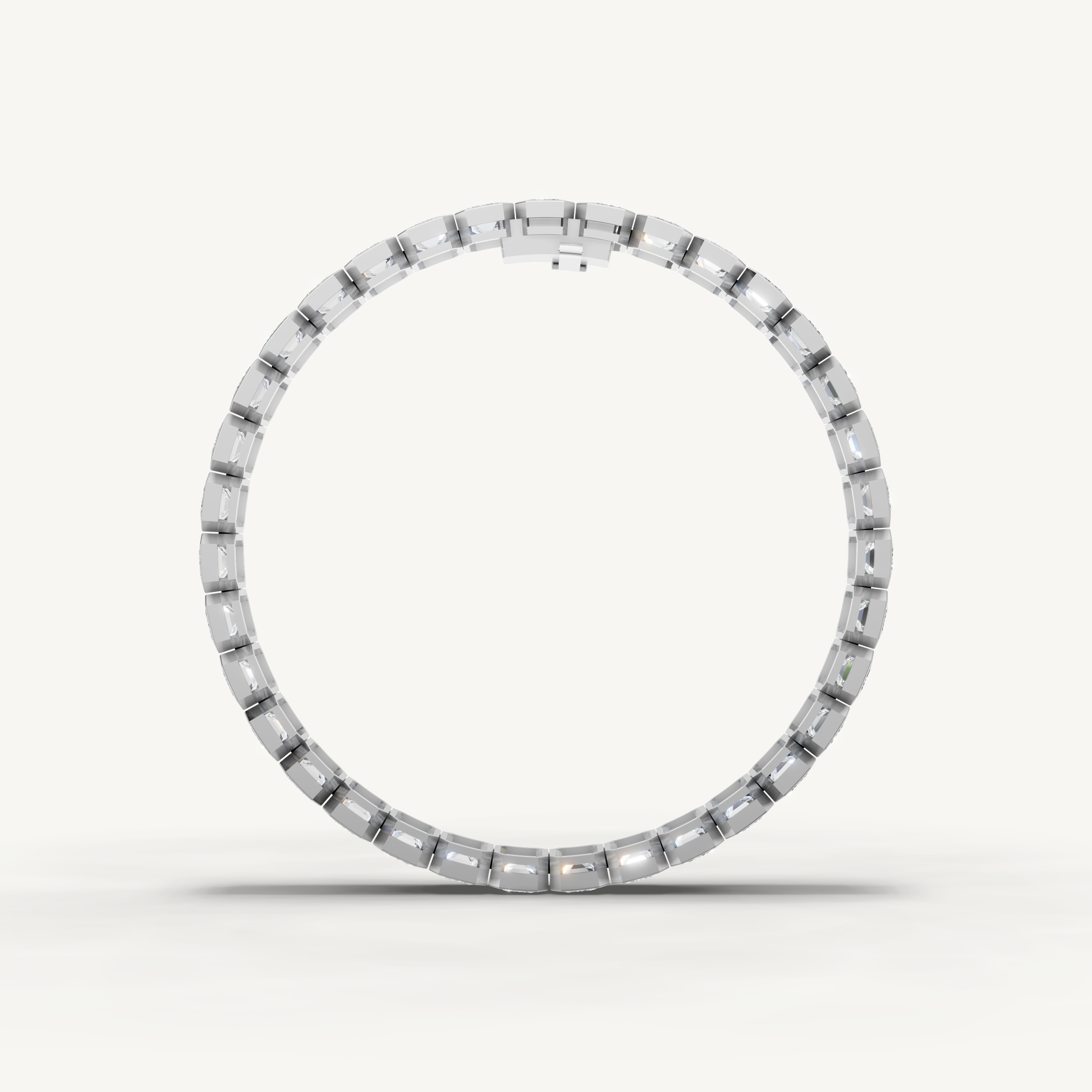 Emerald Cut Lab Grown Diamond Tennis Bracelet in 14K Yellow Gold