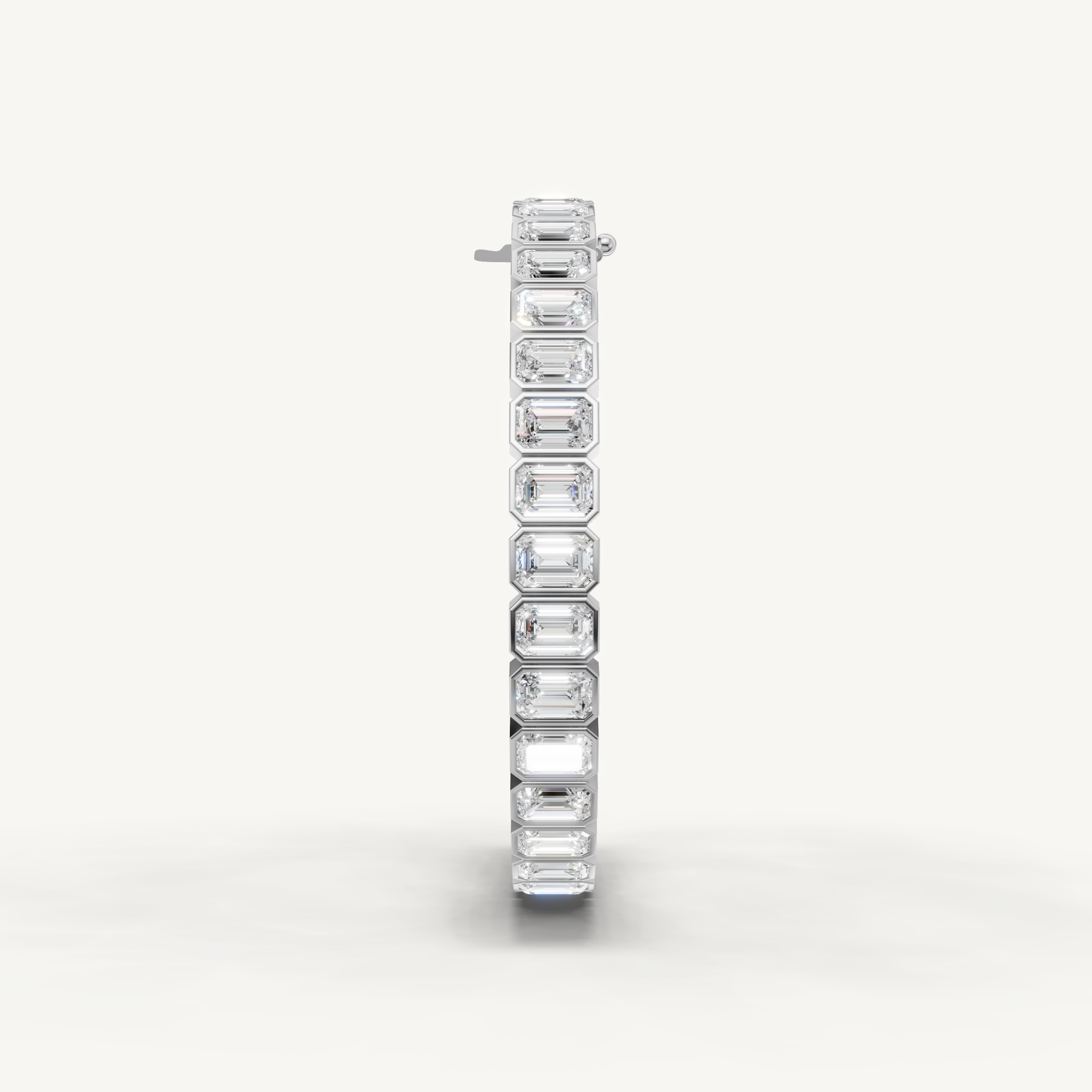Emerald Cut Lab Grown Diamond Tennis Bracelet in 14K Yellow Gold