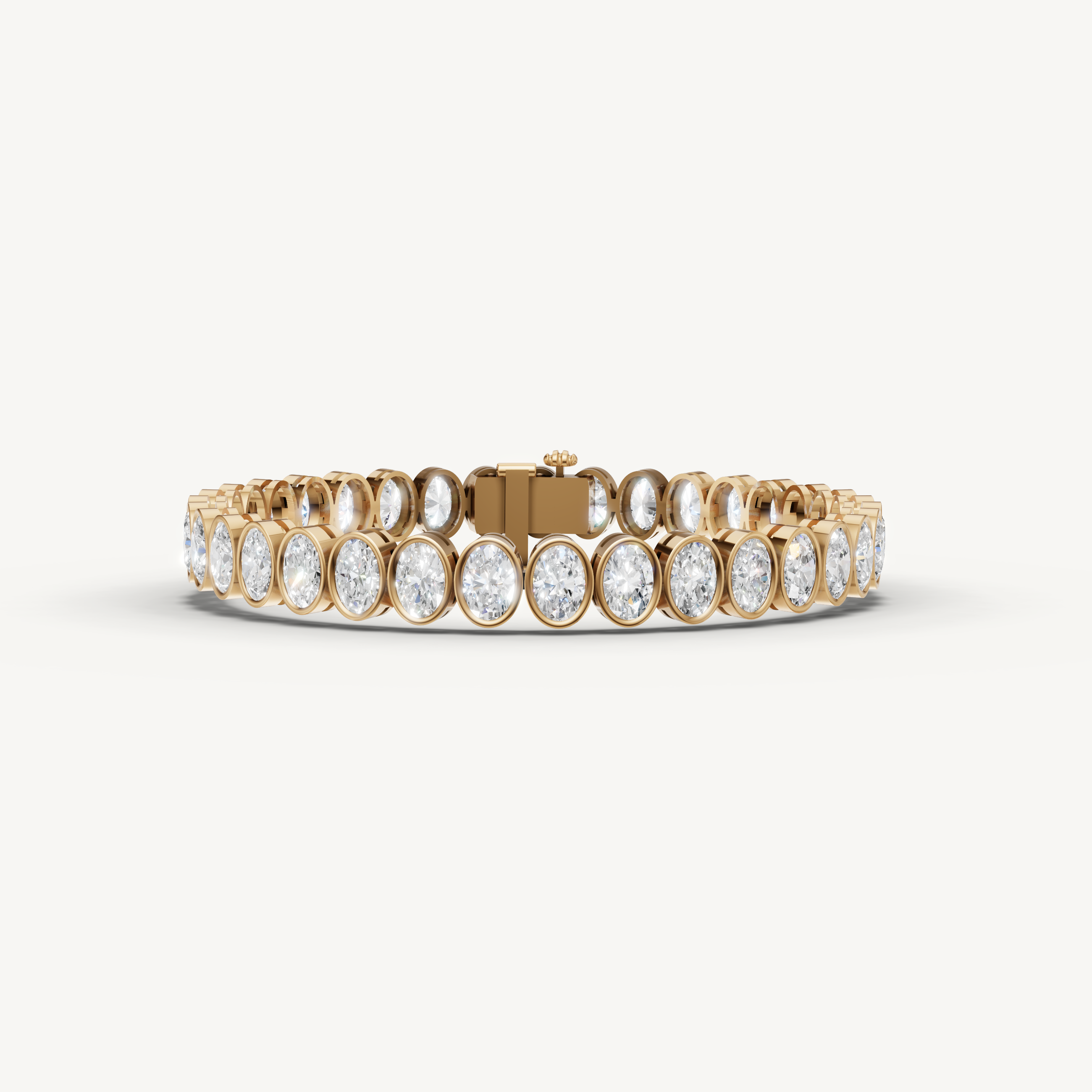 Oval Lab Grown Diamond Tennis Bracelet in 14K Rose Gold