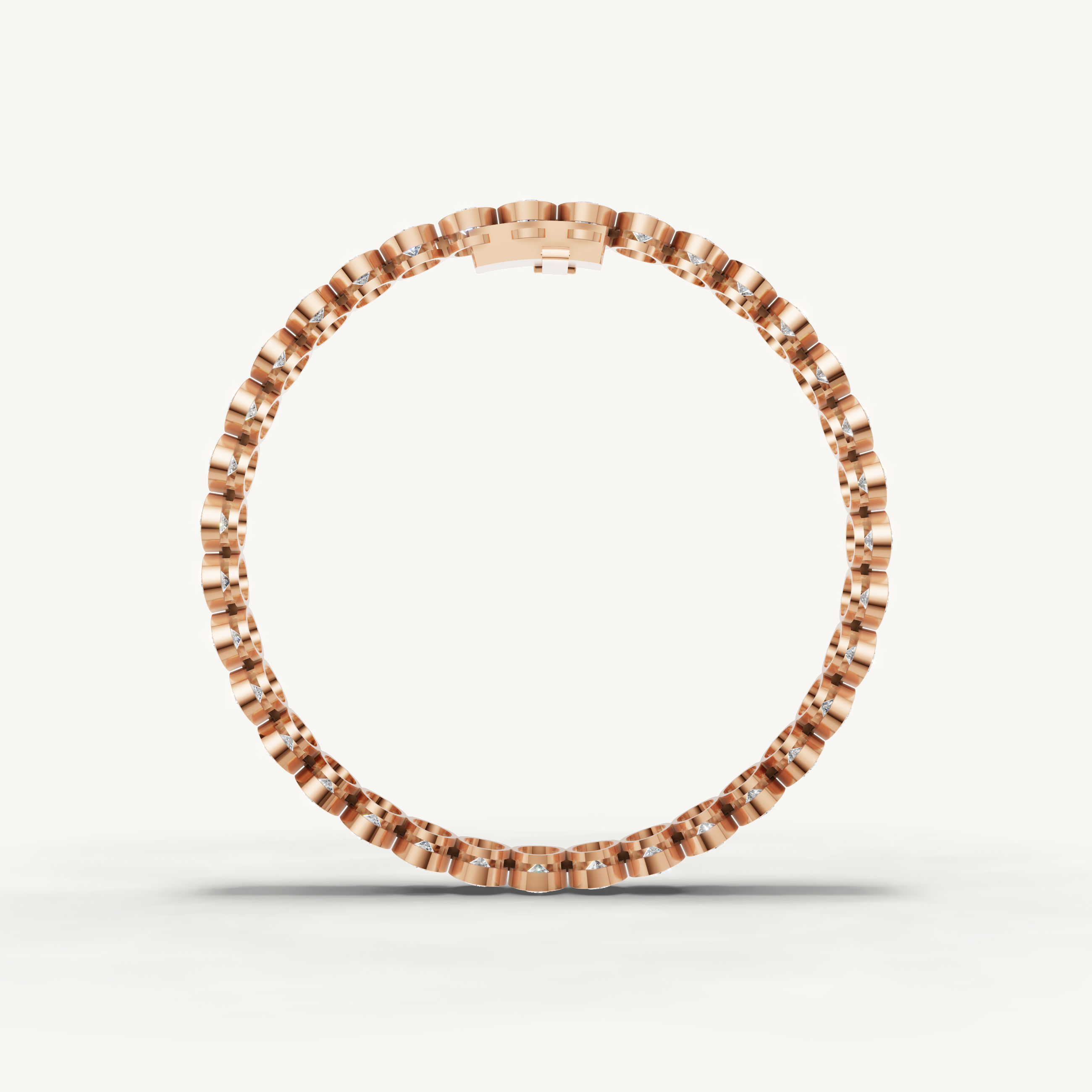 Oval Lab Grown Diamond Tennis Bracelet in 14K Rose Gold