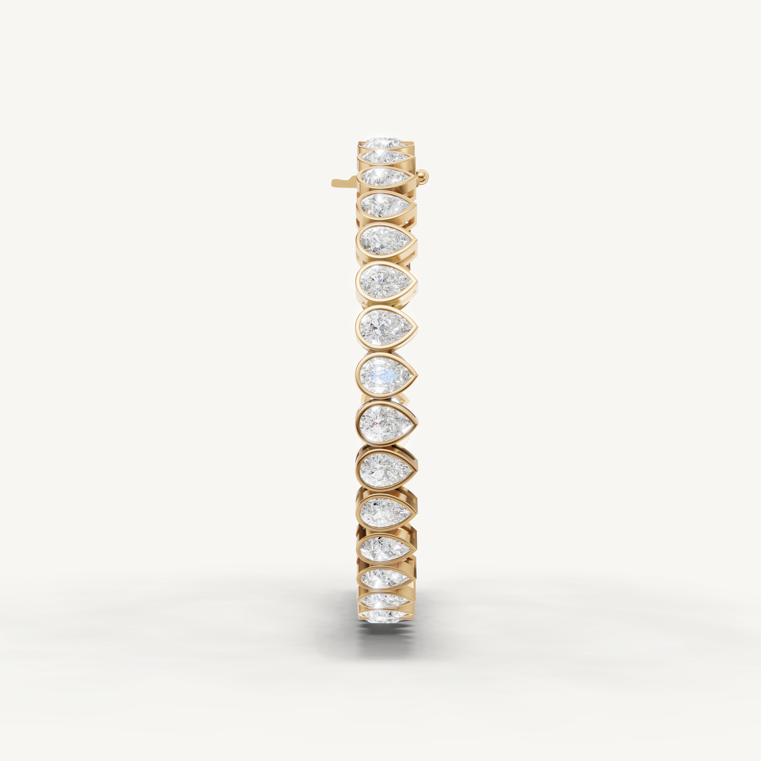 Pear Lab Grown Diamond Tennis Bracelet in 14K Gold