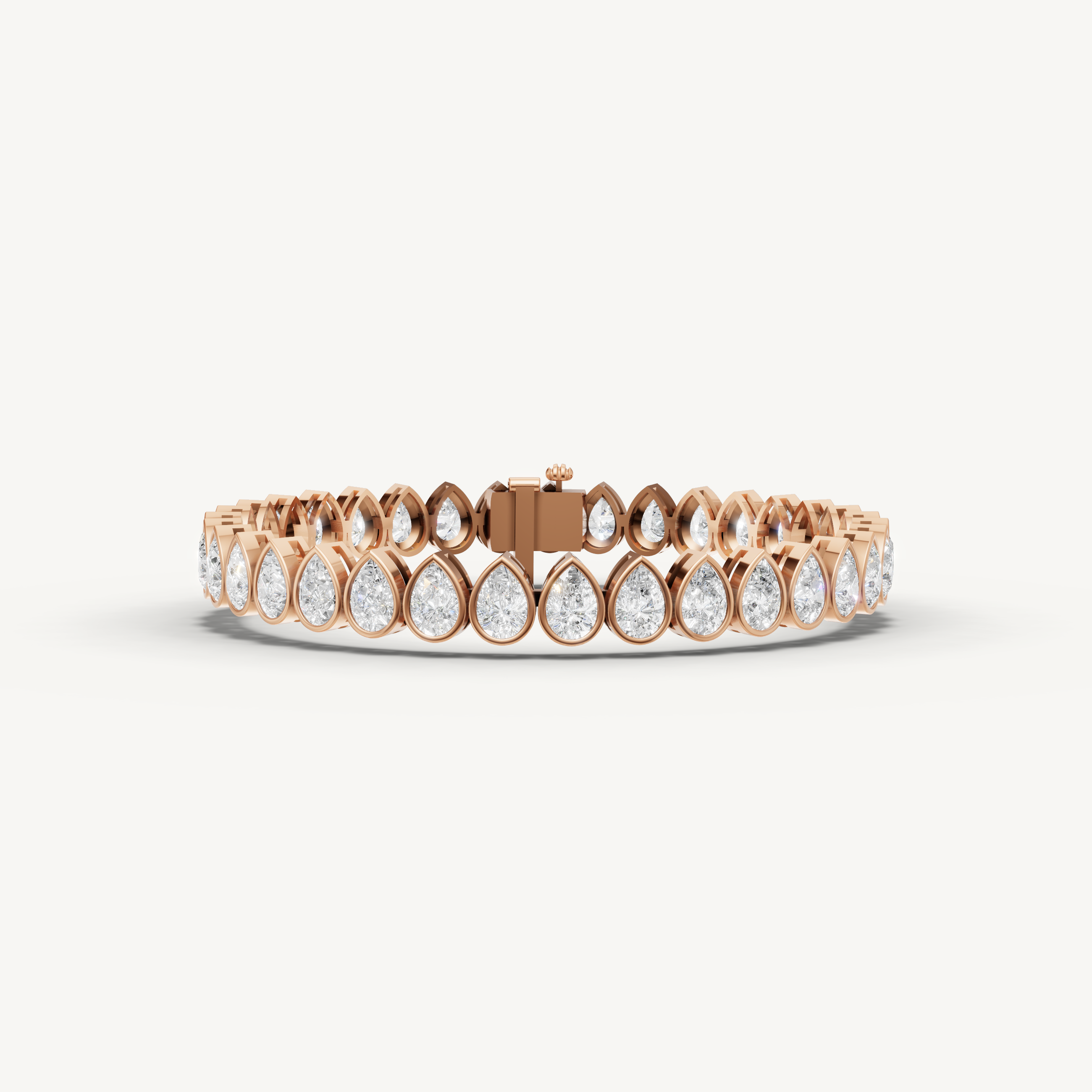 Pear Lab Grown Diamond Tennis Bracelet in 14K Gold