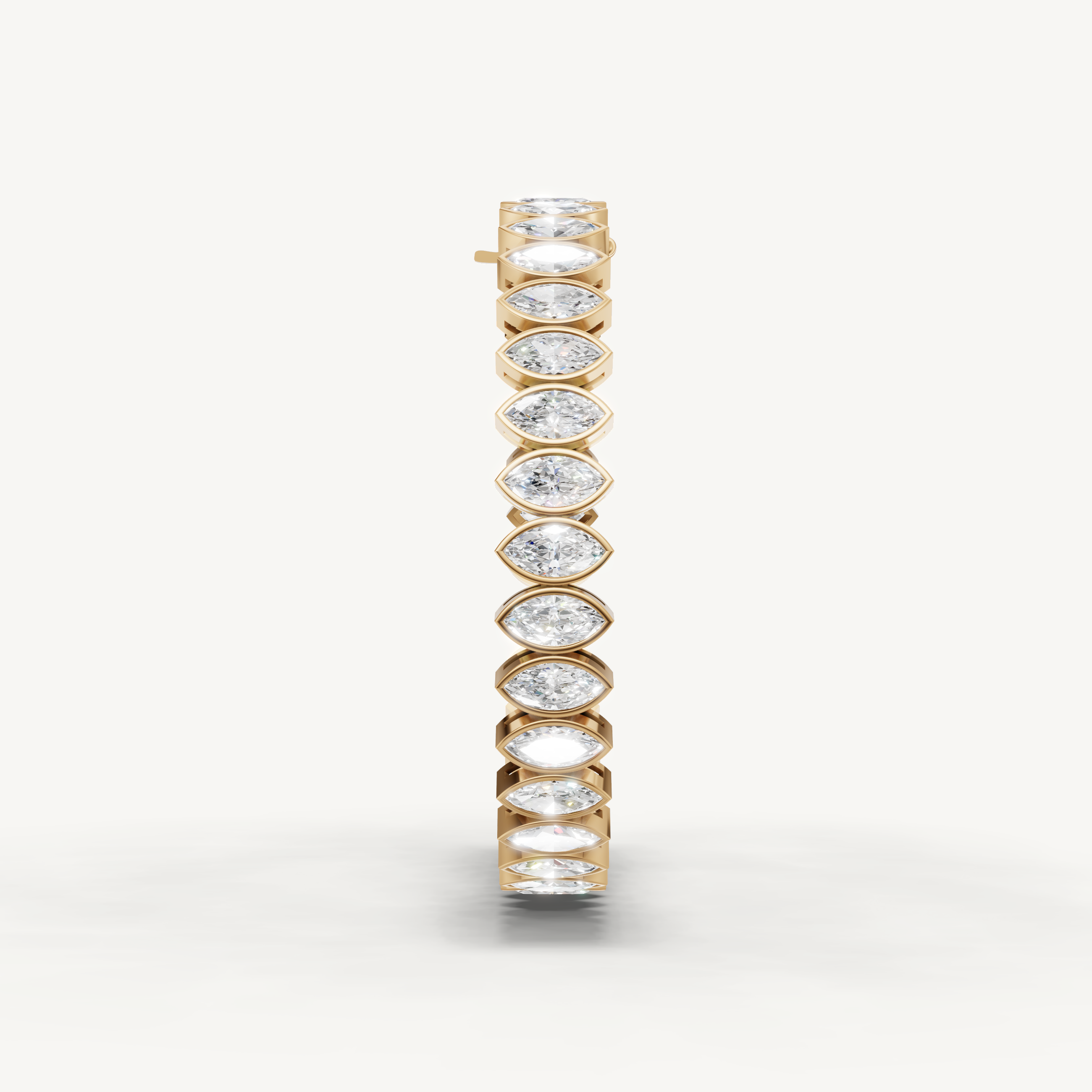 Marquise Lab Grown Diamond Tennis Bracelet in 14K Yellow Gold