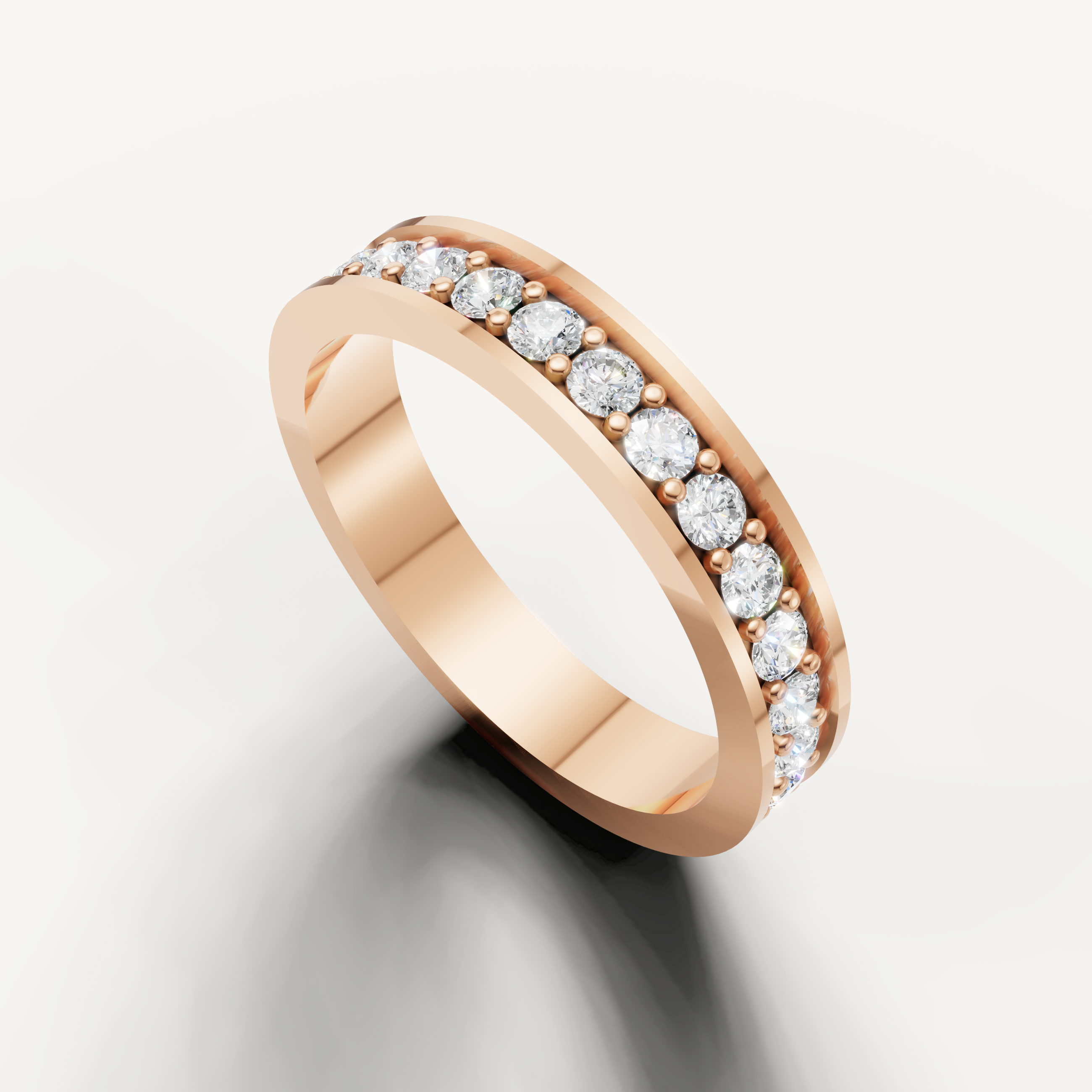 Fine rose gold eternity diamond wedding band for women Raul Diamonds