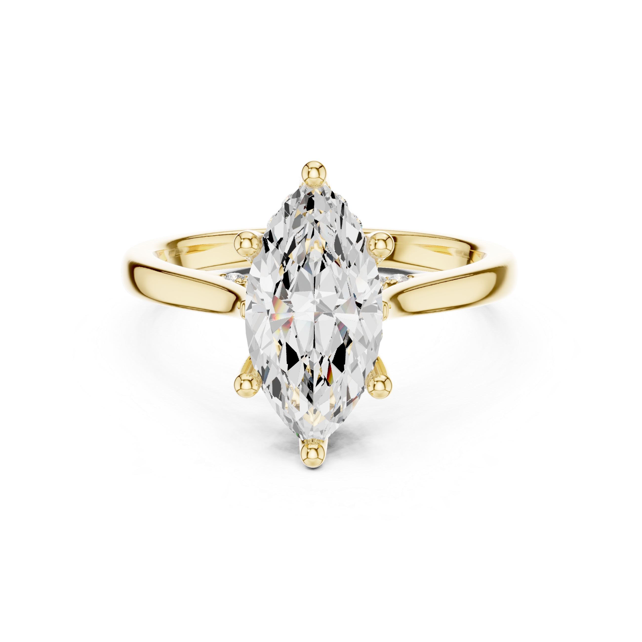 Marquise Lab-Grown Diamond Hidden Halo Engagement Ring