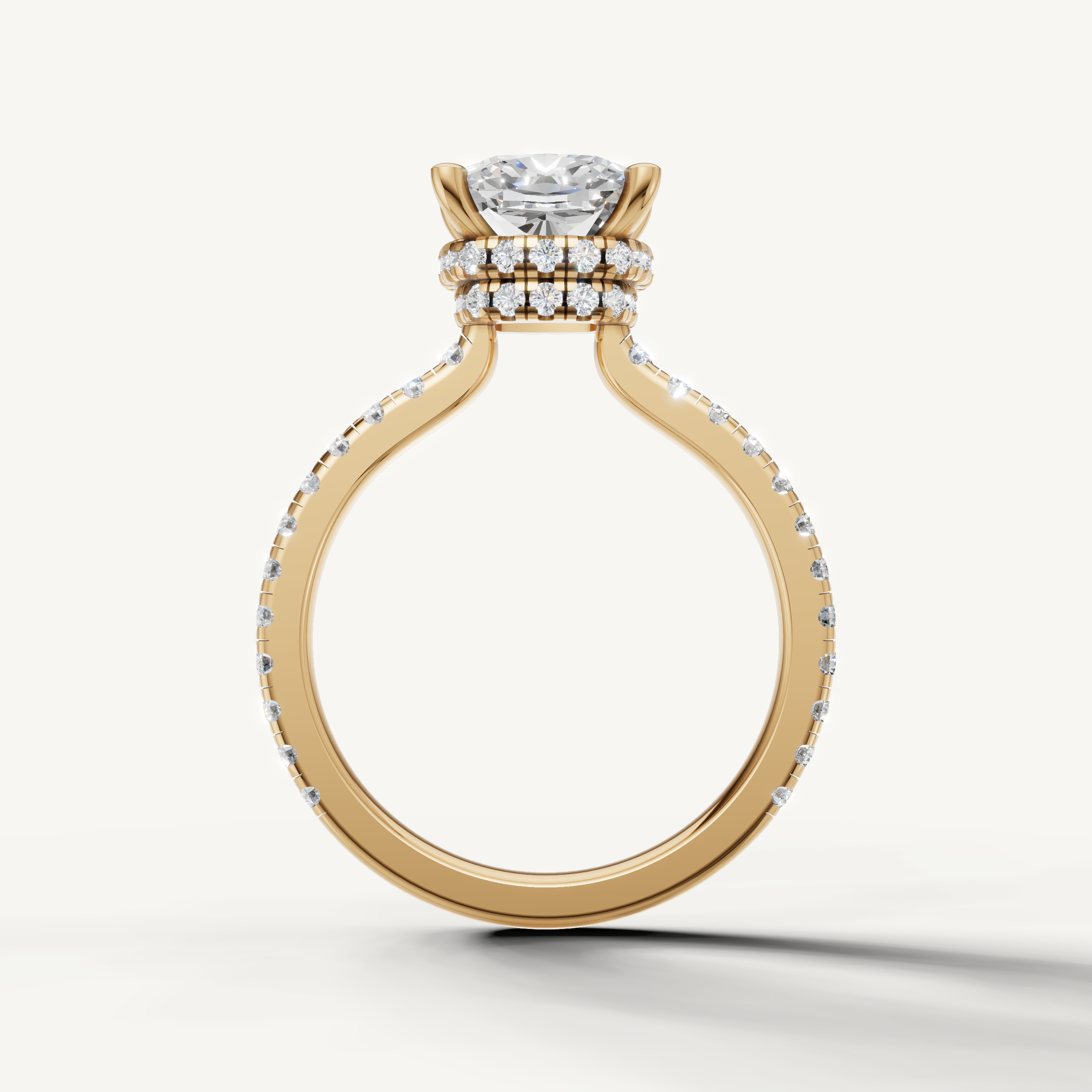 14K Rose Gold Cushion Solitaire Diamond Engagement Ring – Raul Diamonds