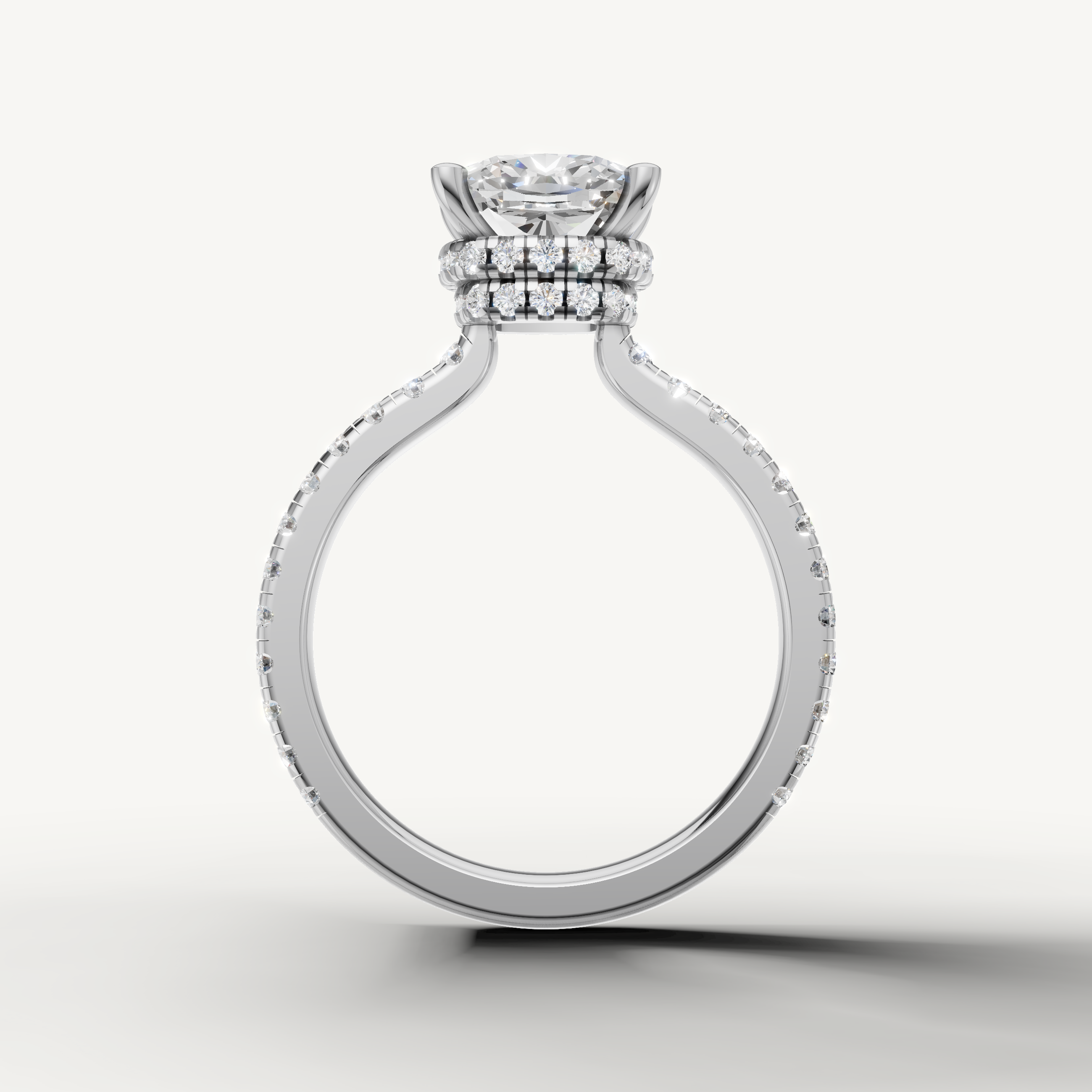 White Gold Cushion Brilliant Lab Grown Diamond Ring for Women – Raul Diamonds