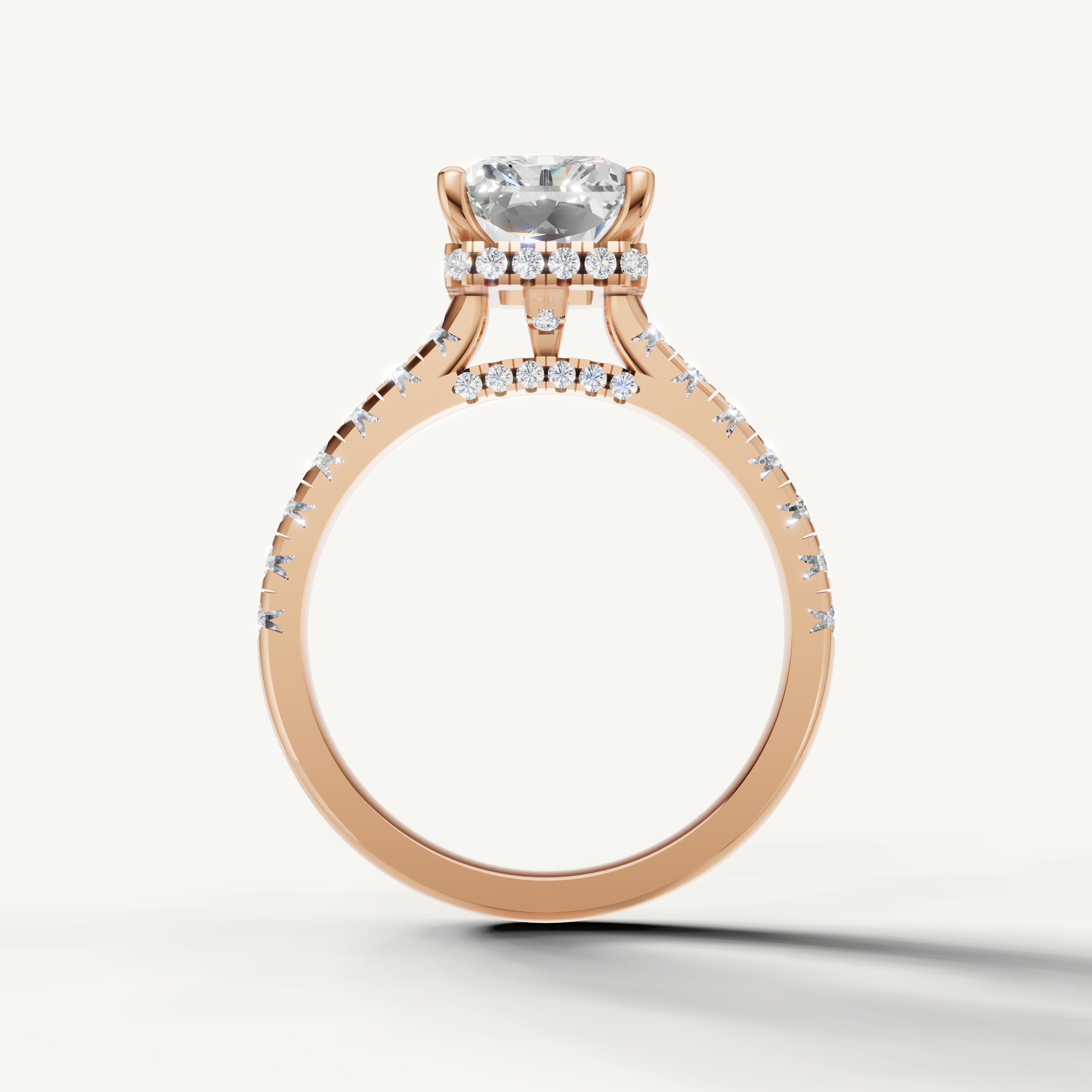 Rose Gold Radiant Cut Lab Grown Diamond Ring for Women – Raul Diamonds