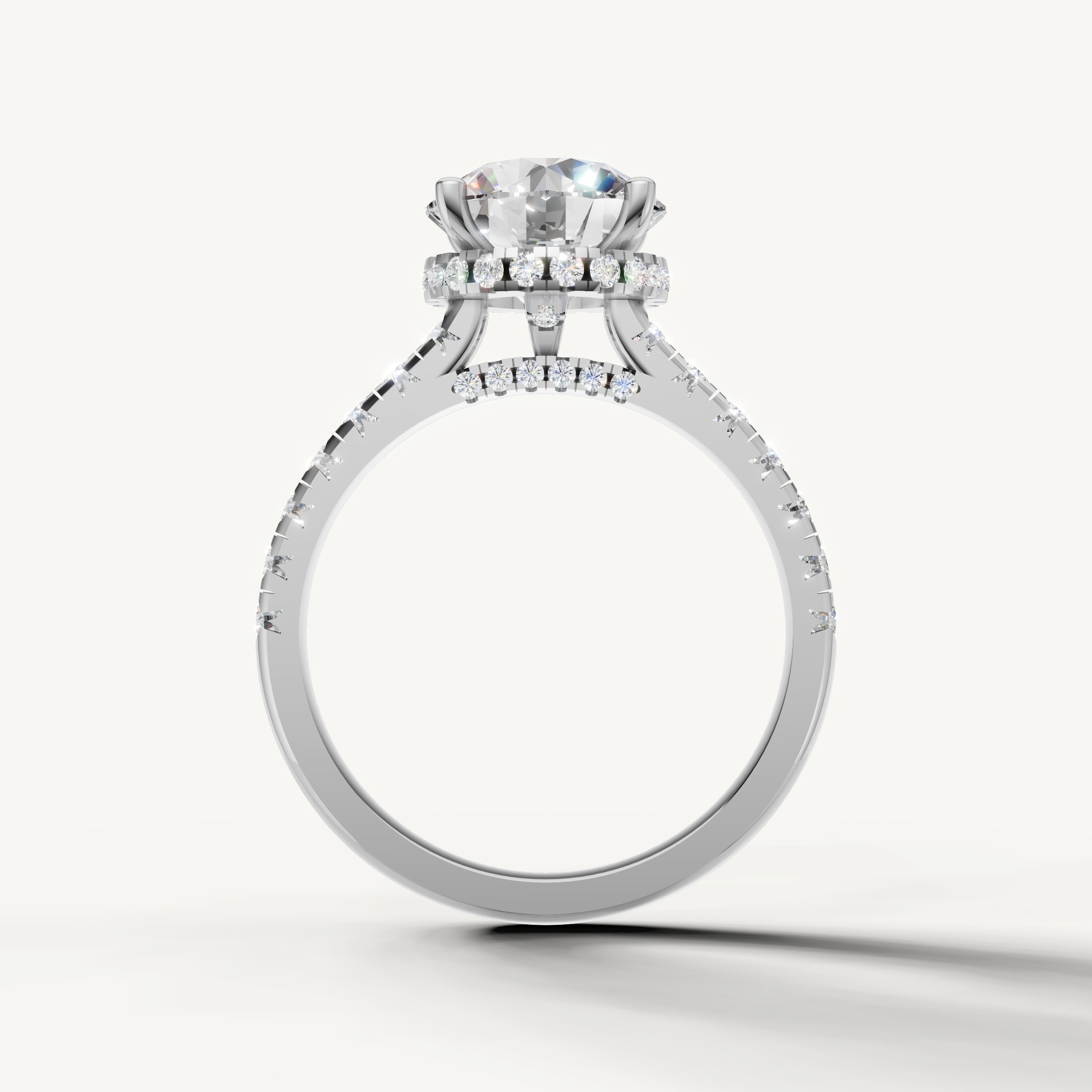 White Gold Round Diamond Solitaire Engagement Ring – Raul Diamonds