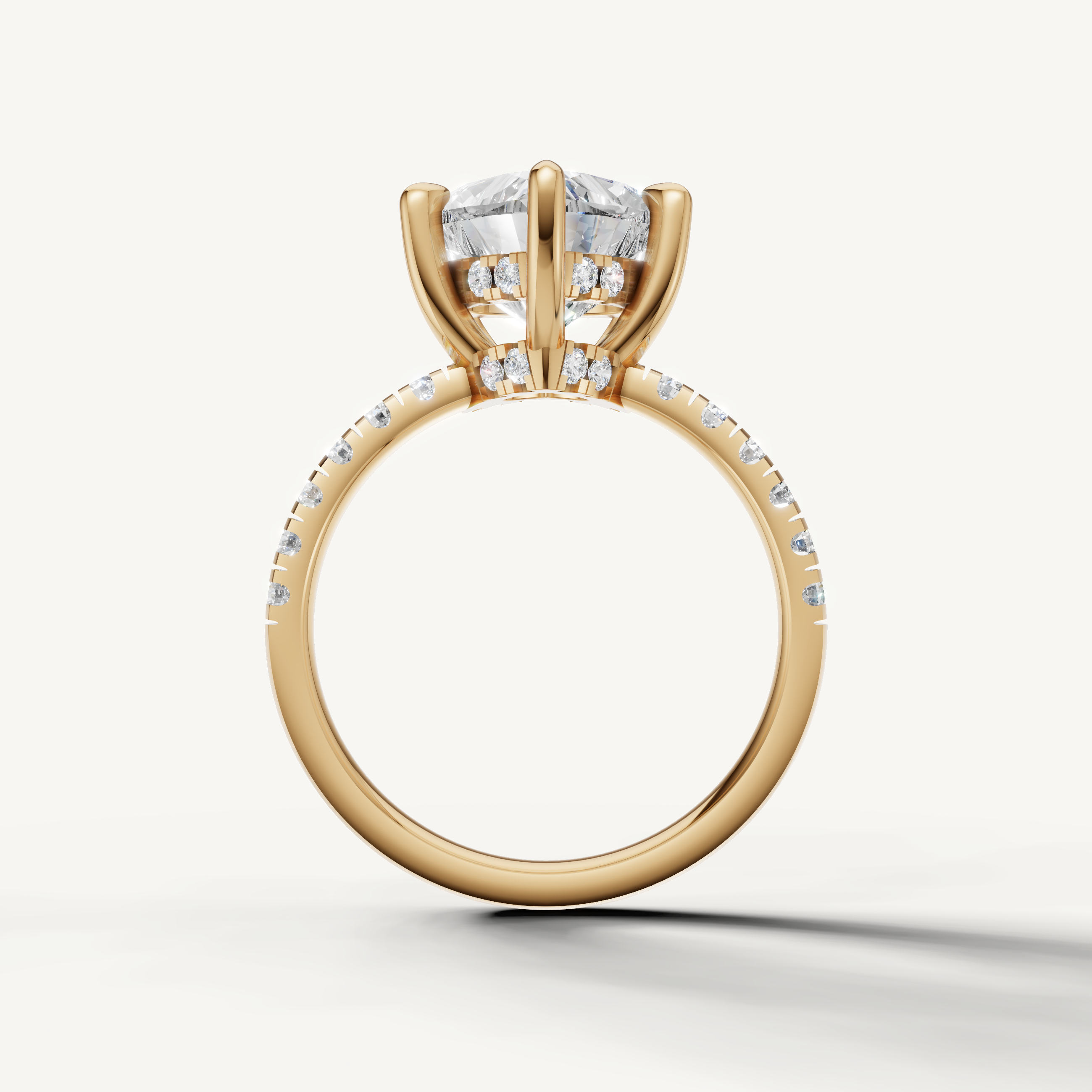 Yellow Gold Heart Cut Lab Grown Diamond Ring for Women – Raul Diamonds